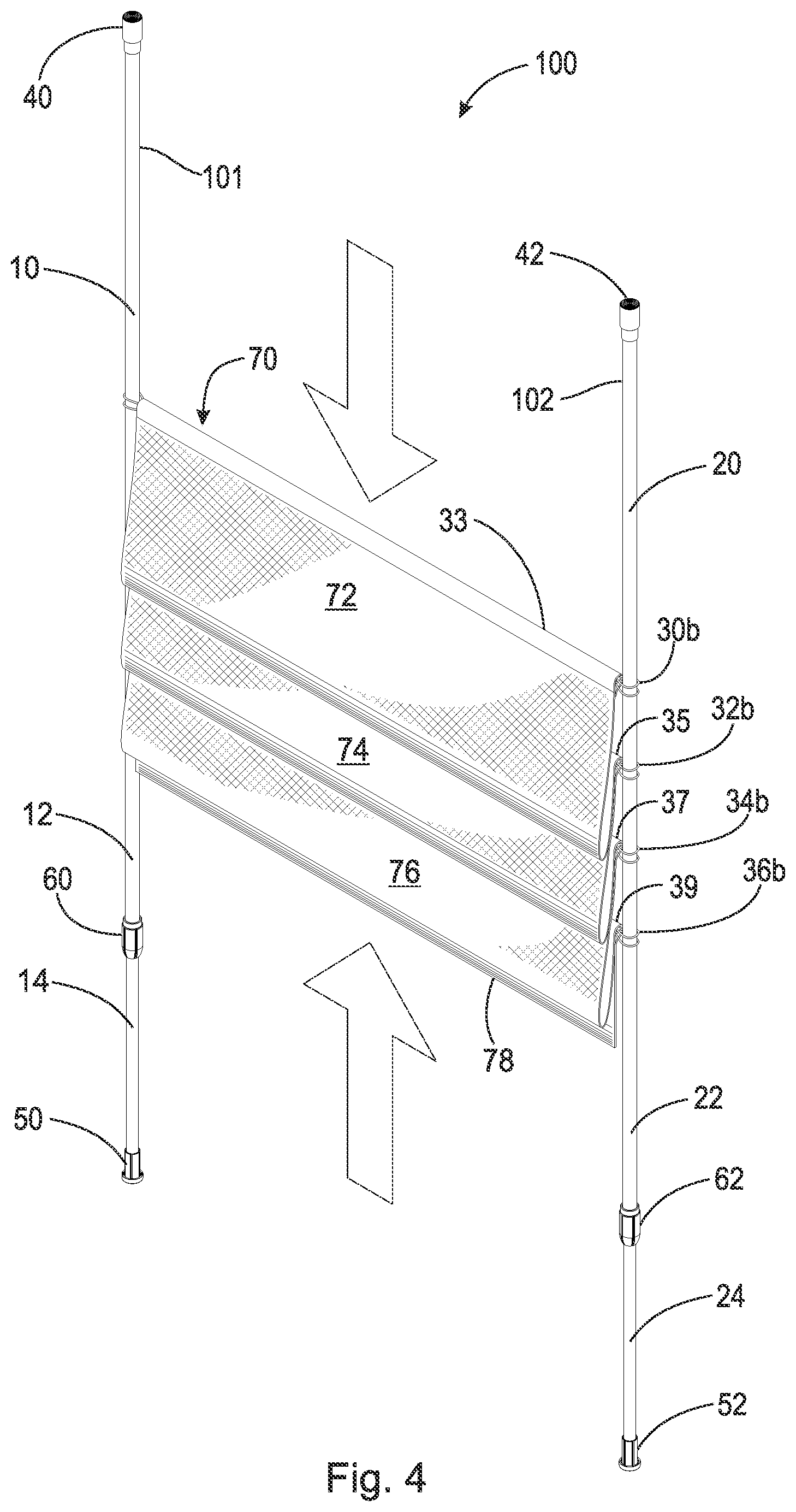 Patent US12378763 Figure 4 – Adjustable blind
