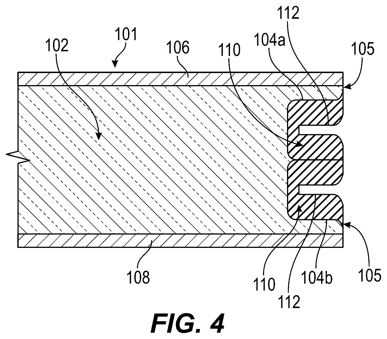 Patent US12378764 Figure 4 – Weatherproof joint for exterior building panels