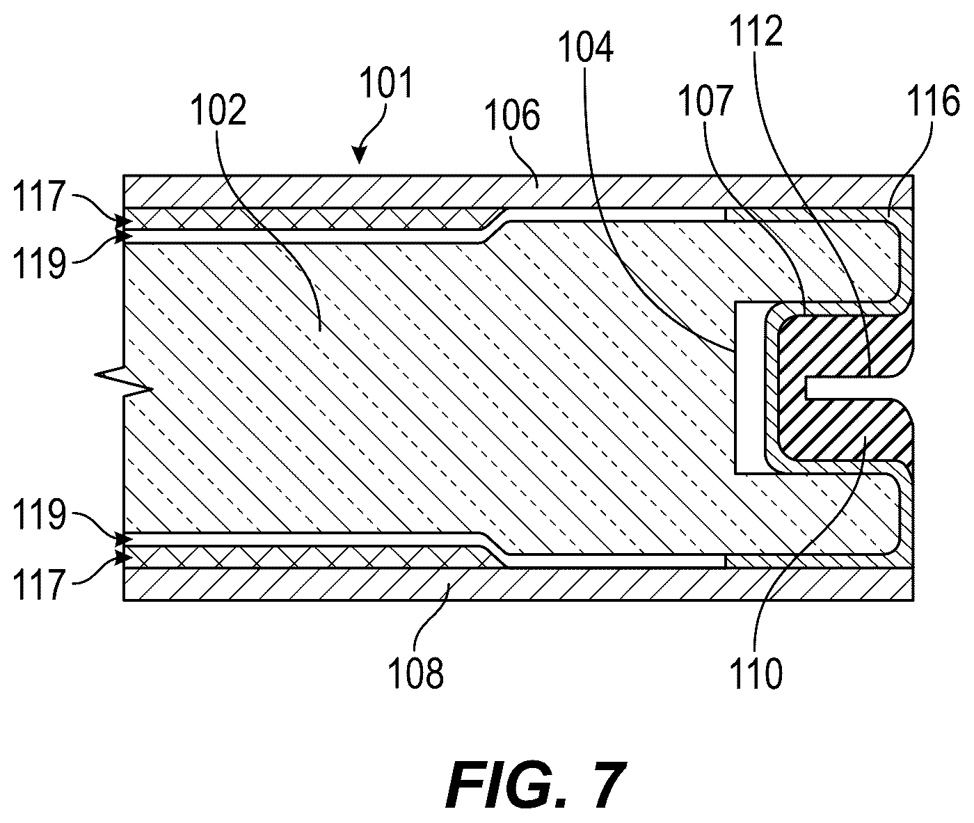Patent US12378764 Figure 7 – Weatherproof joint for exterior building panels