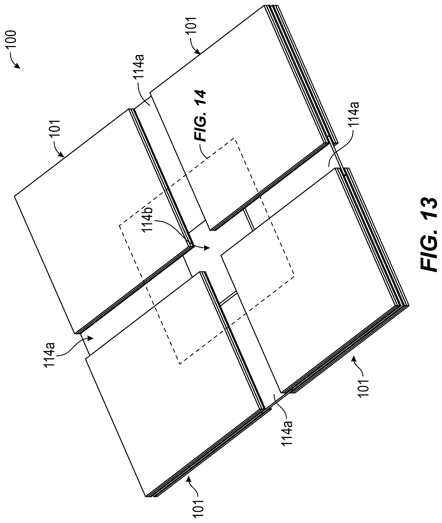 Patent US12378764 Figure 14 – Weatherproof joint for exterior building panels