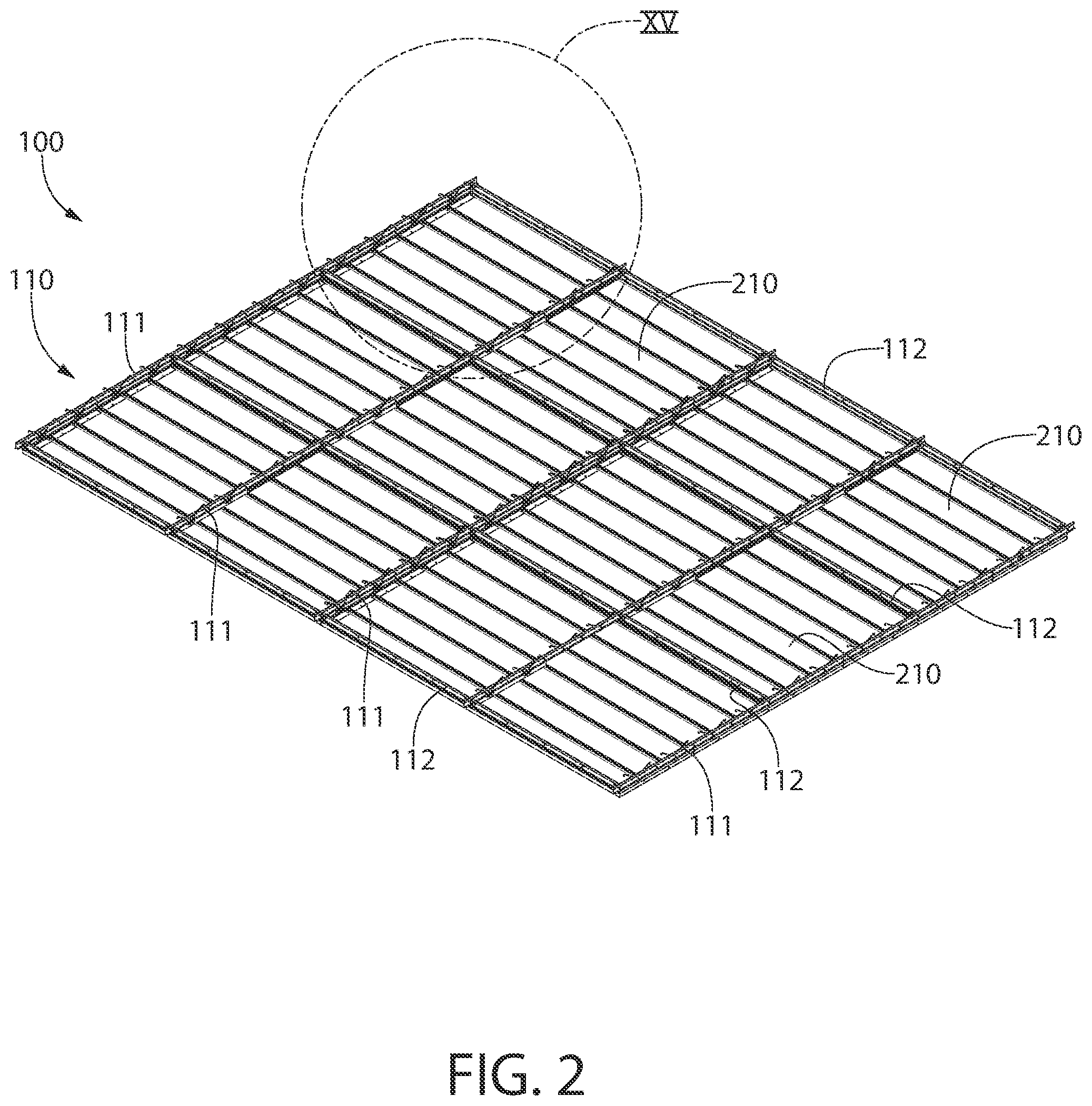 Patent US12378765 Figure 2 – Ceiling system