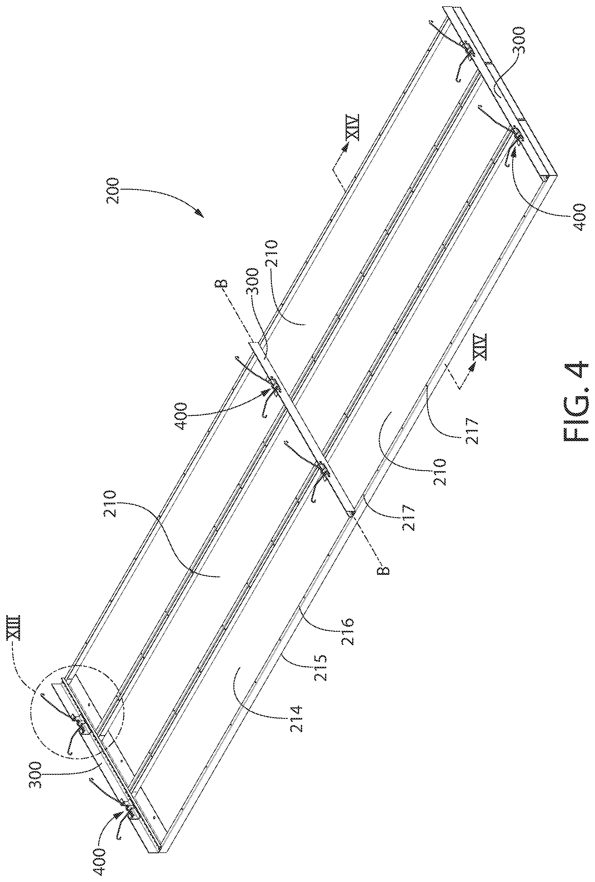 Patent US12378765 Figure 4 – Ceiling system