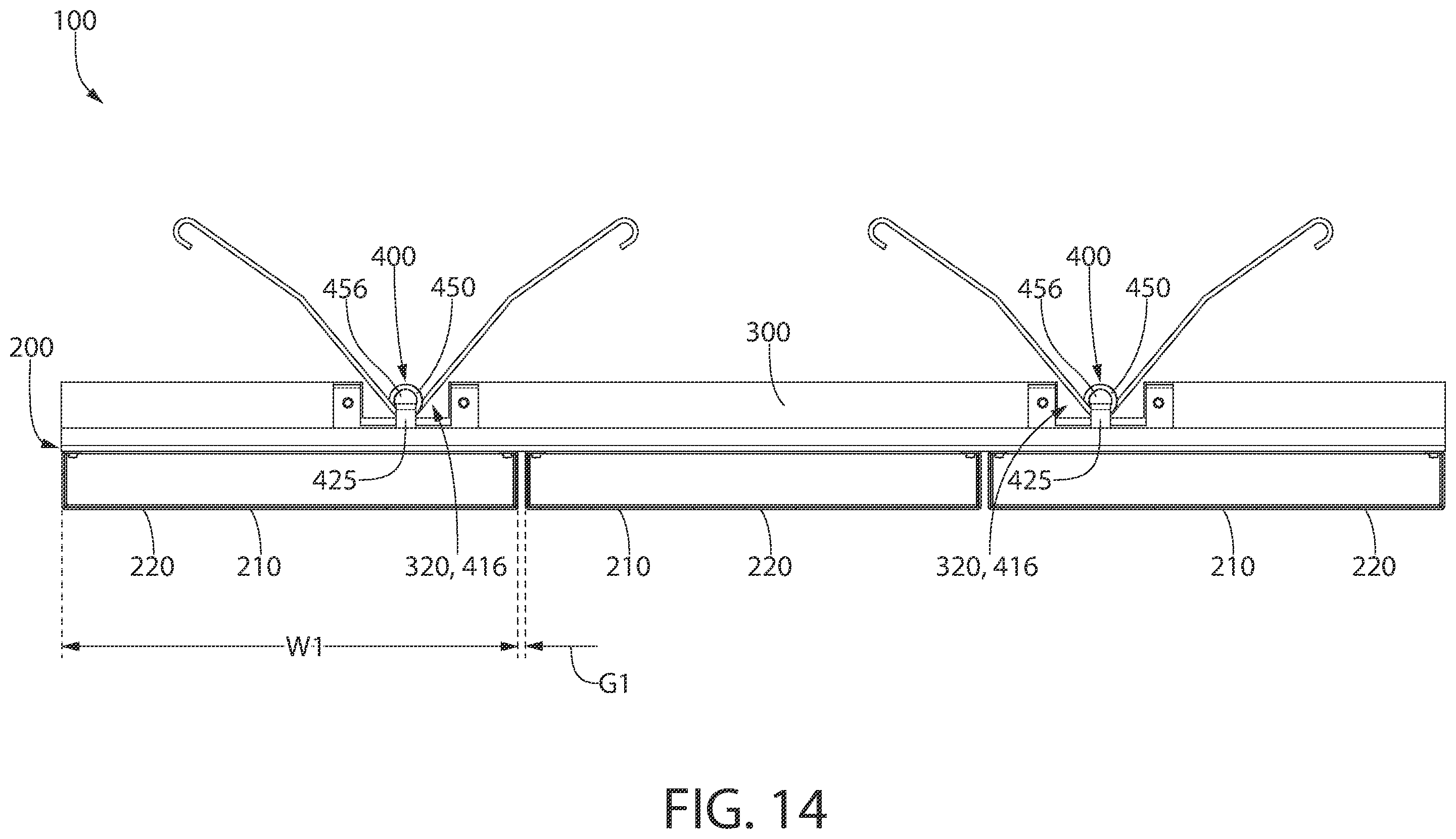 Patent US12378765 Figure 12 – Ceiling system