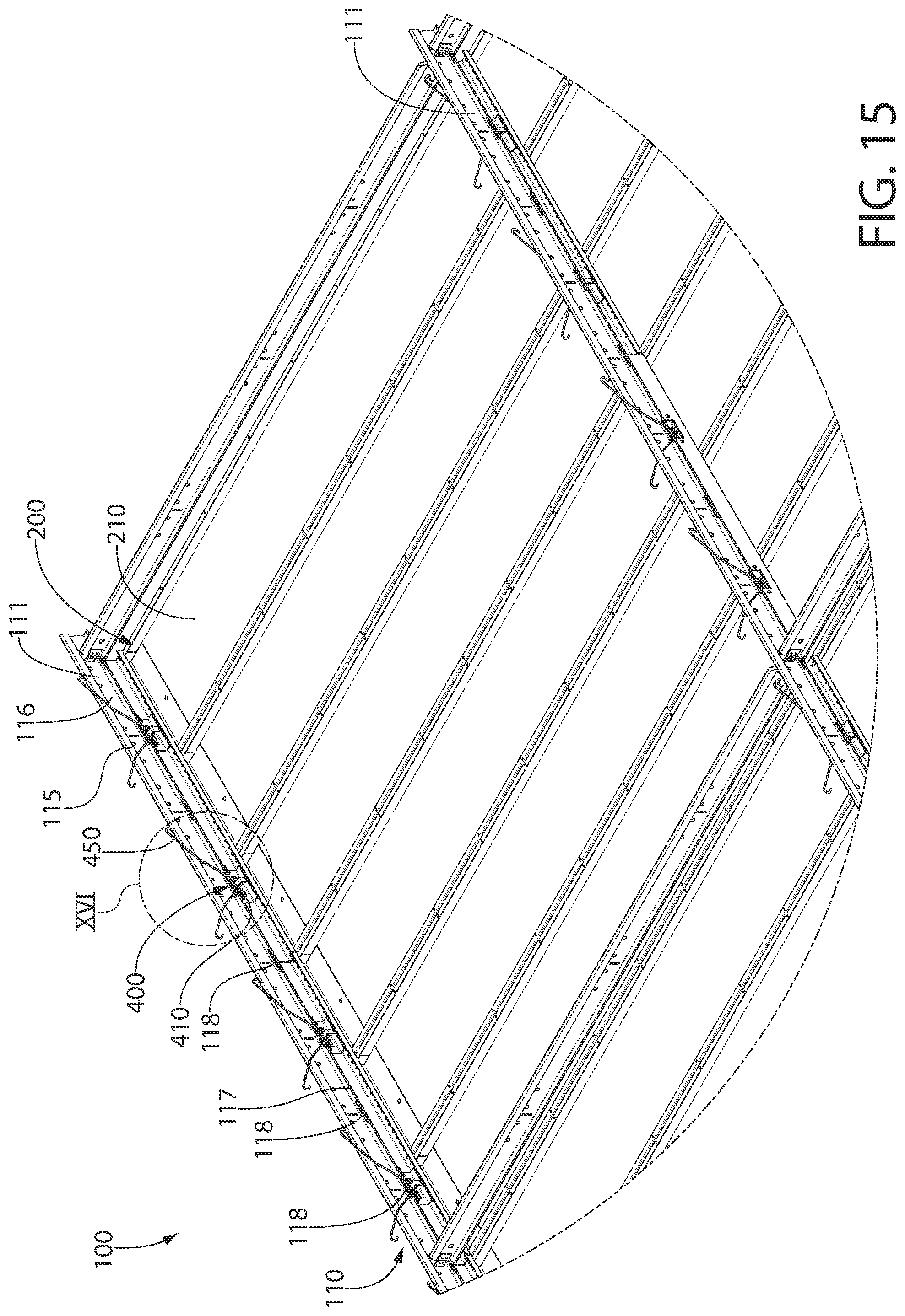 Patent US12378765 Figure 13 – Ceiling system