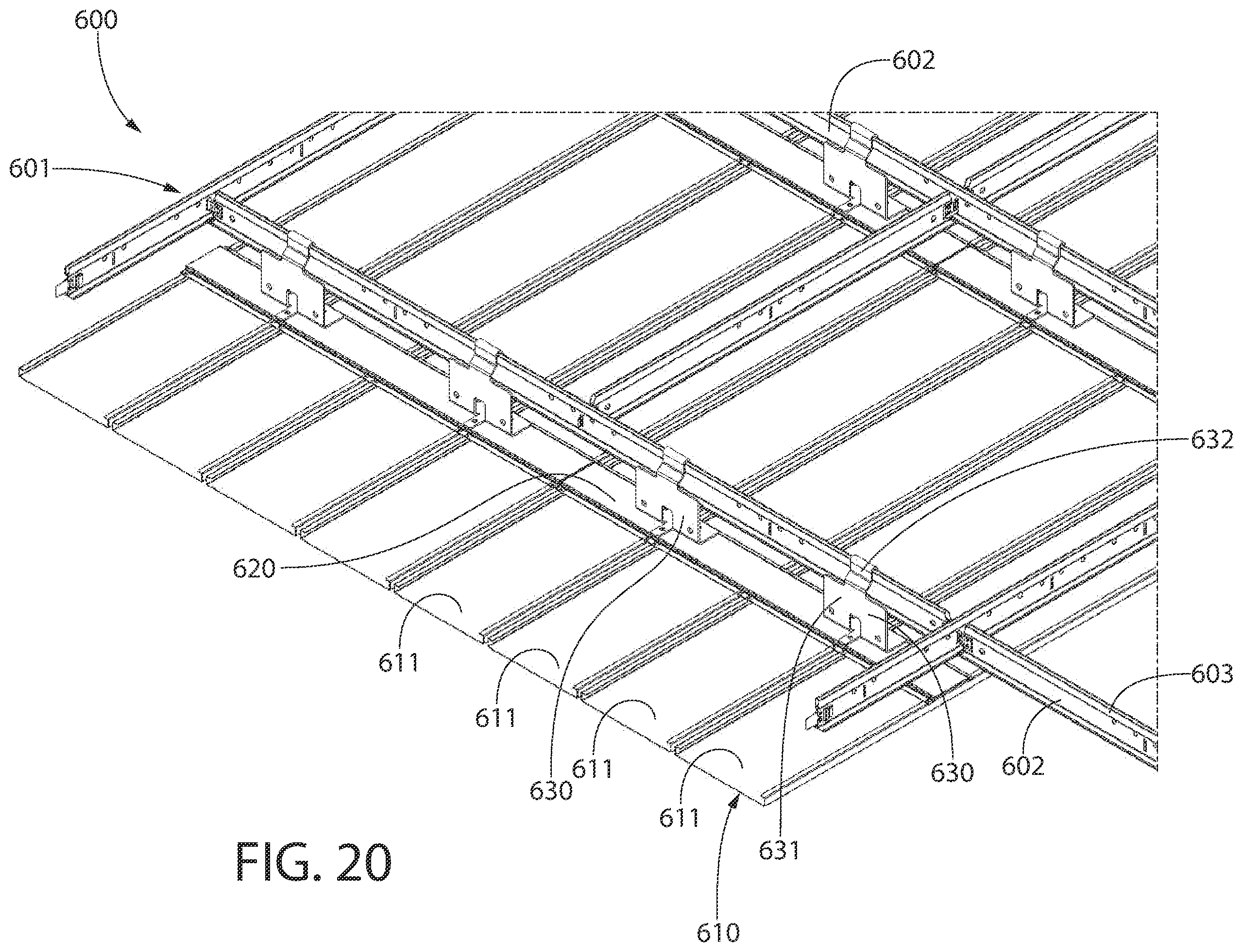 Patent US12378765 Figure 18 – Ceiling system