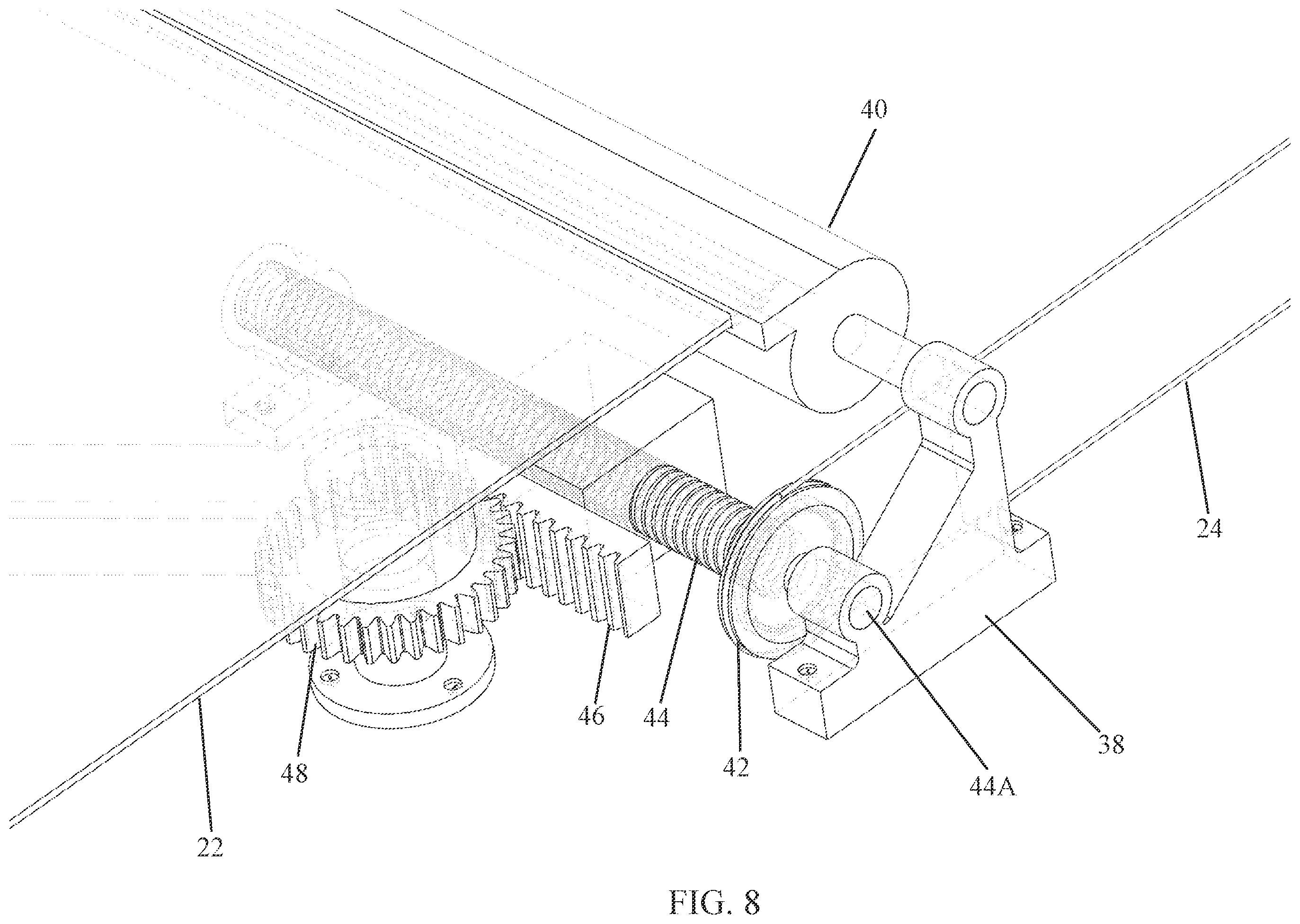 Patent US12378772 Figure 8 – Adjustable awning