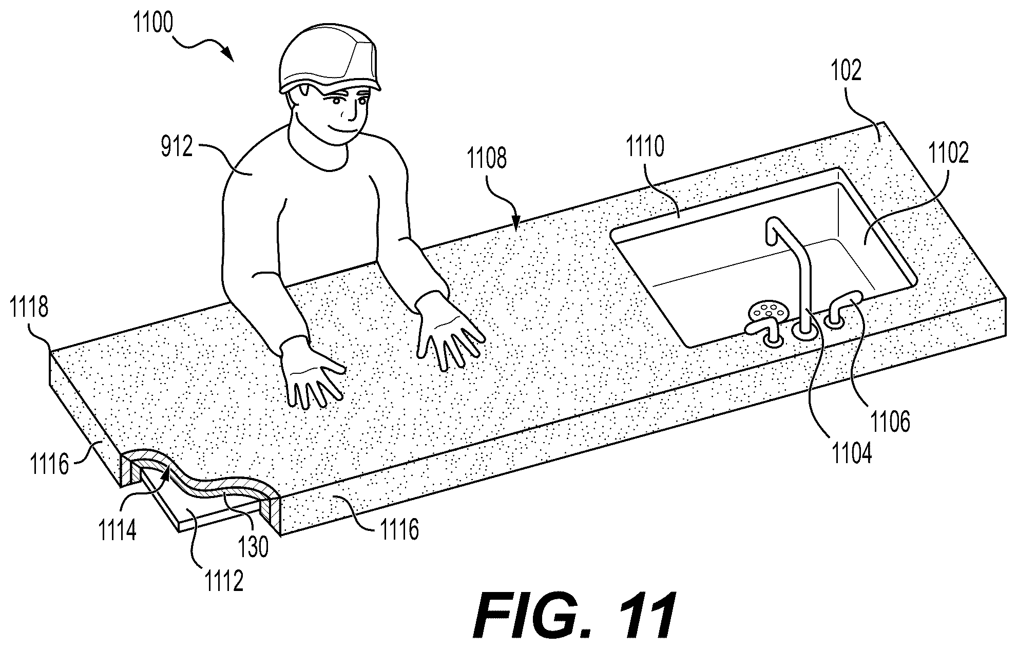 Patent US12378776 Figure 17 – Porcelain board tile assemblies, systems, and methods for surface installations