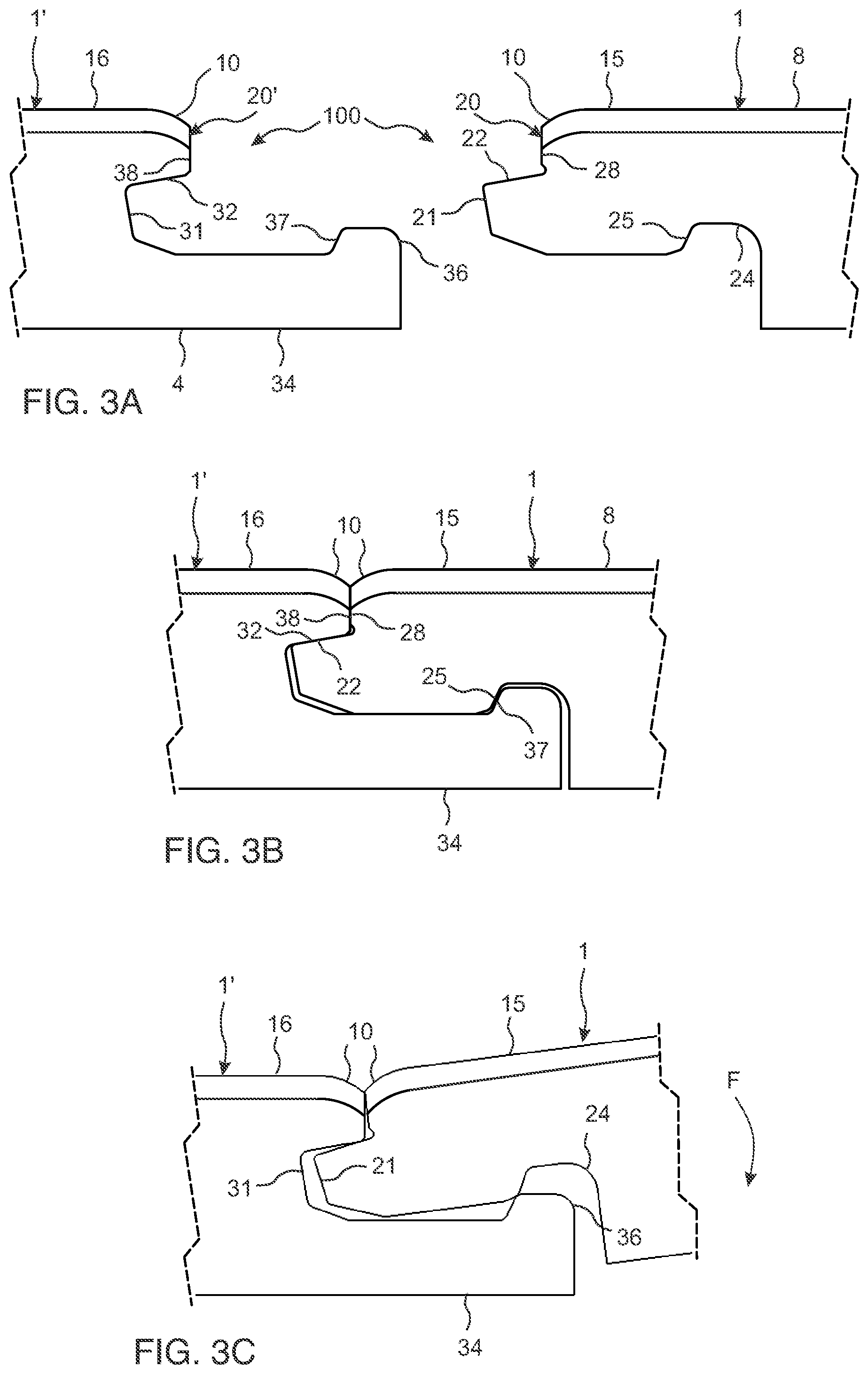 Patent US12378777 Figure 2 – Method to manufacture a bevel on a building panel and such building panel