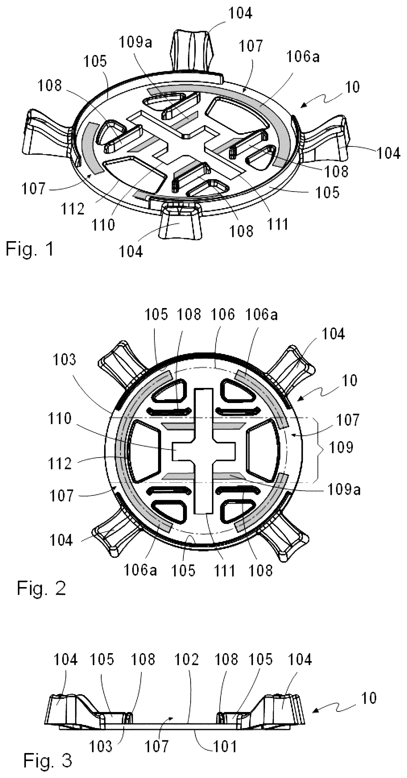 Patent US12378779 Figure 1 – Protective device for ceramic pieces