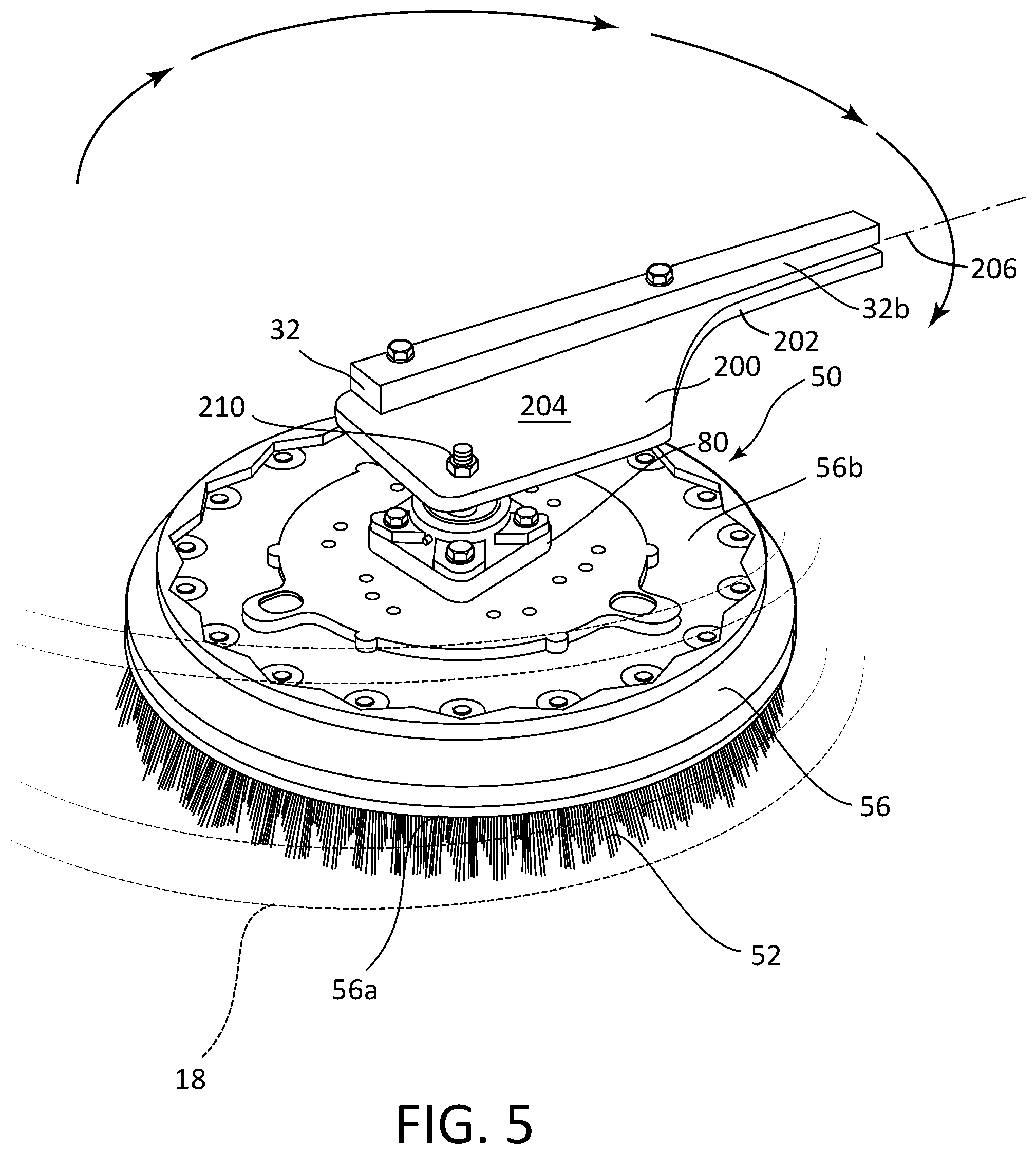 Patent US12378781 Figure 4 – Mounting adapter for concrete surface processing tools
