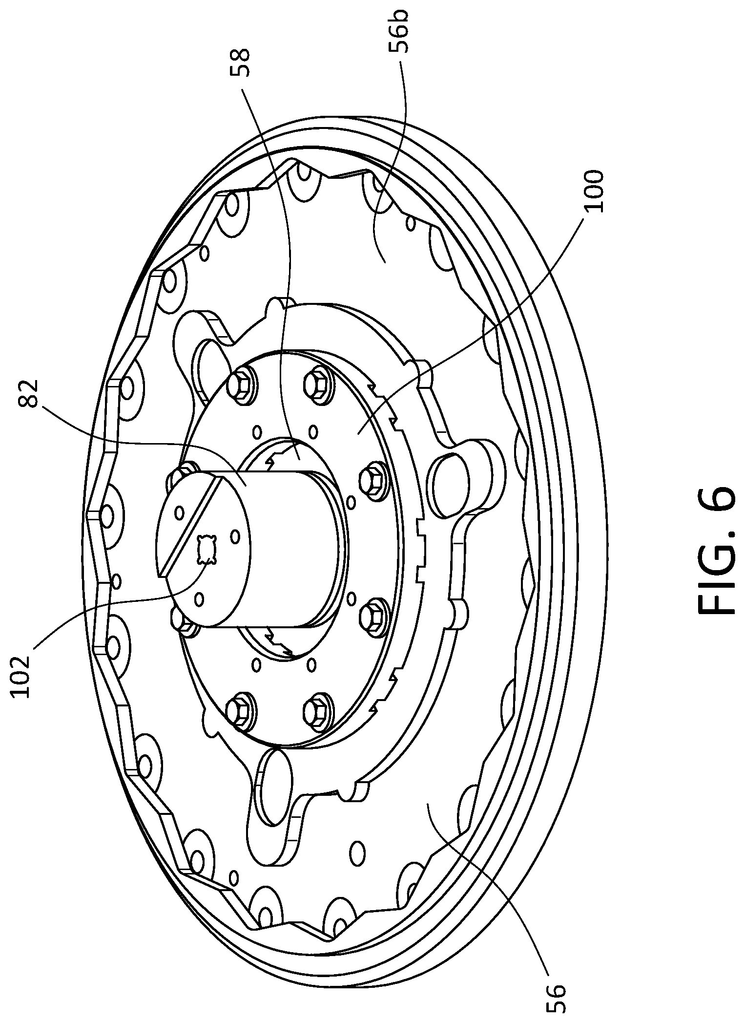 Patent US12378781 Figure 5 – Mounting adapter for concrete surface processing tools