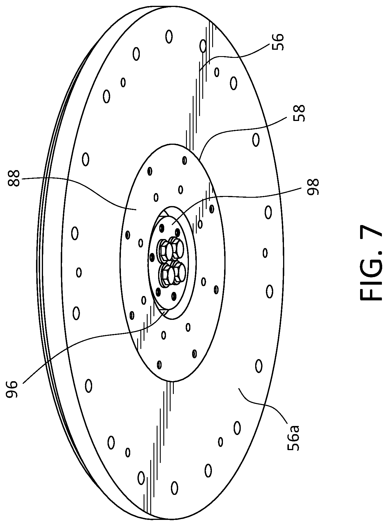 Patent US12378781 Figure 6 – Mounting adapter for concrete surface processing tools