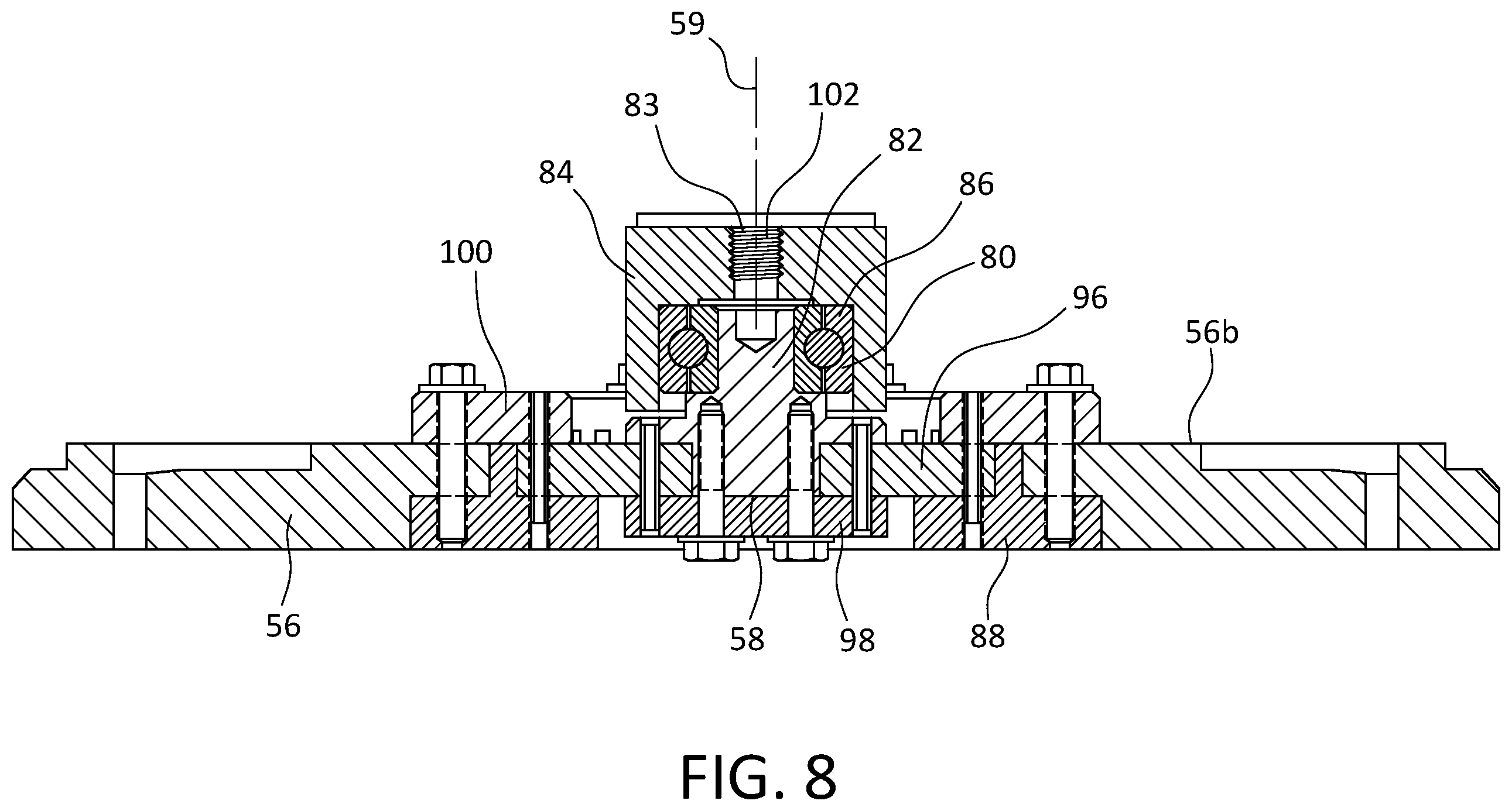 Patent US12378781 Figure 7 – Mounting adapter for concrete surface processing tools
