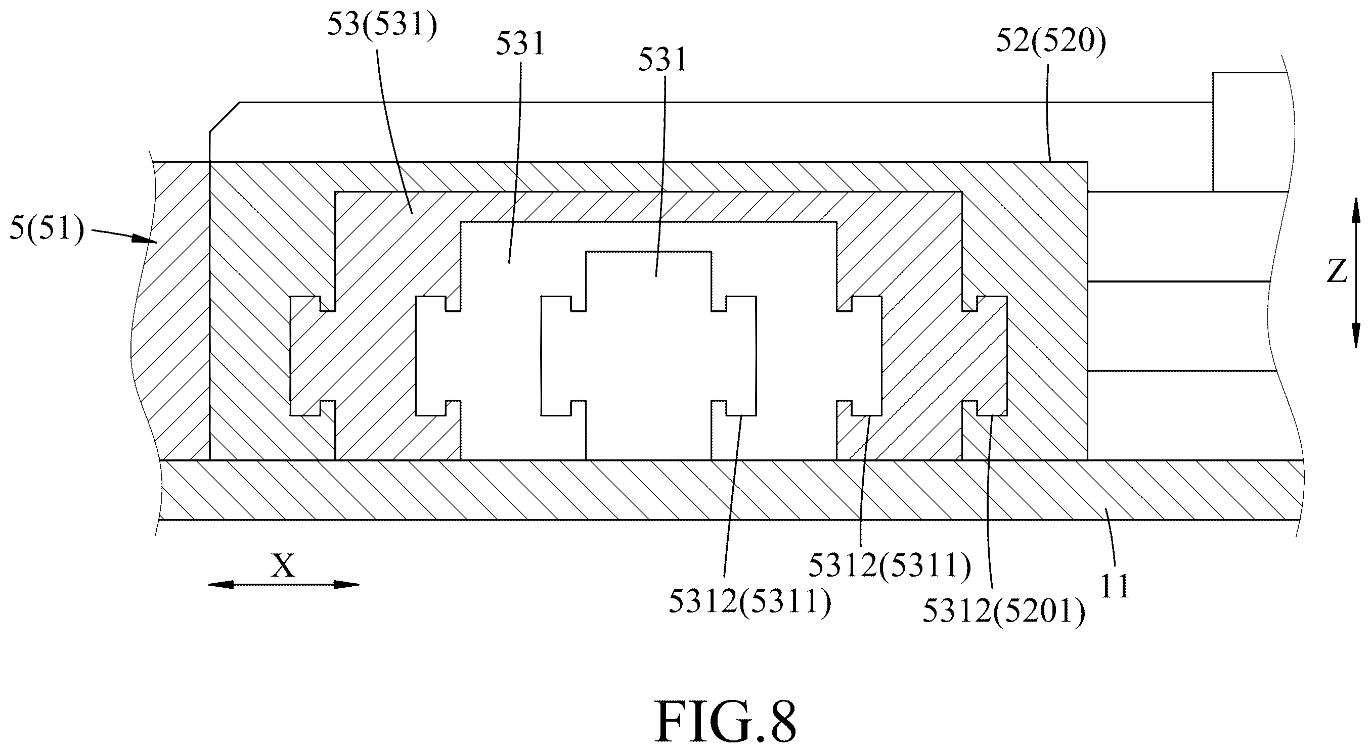 Patent US12378784 Figure 8 – Two-way retractable building formwork apparatus