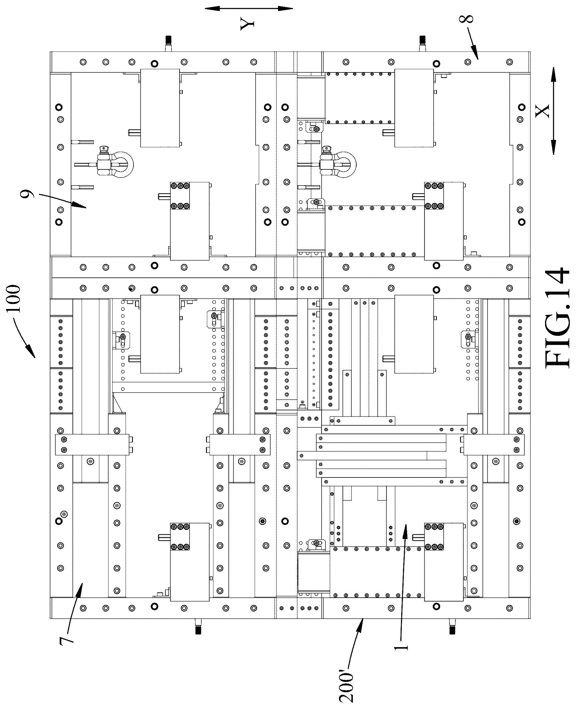 Patent US12378784 Figure 14 – Two-way retractable building formwork apparatus