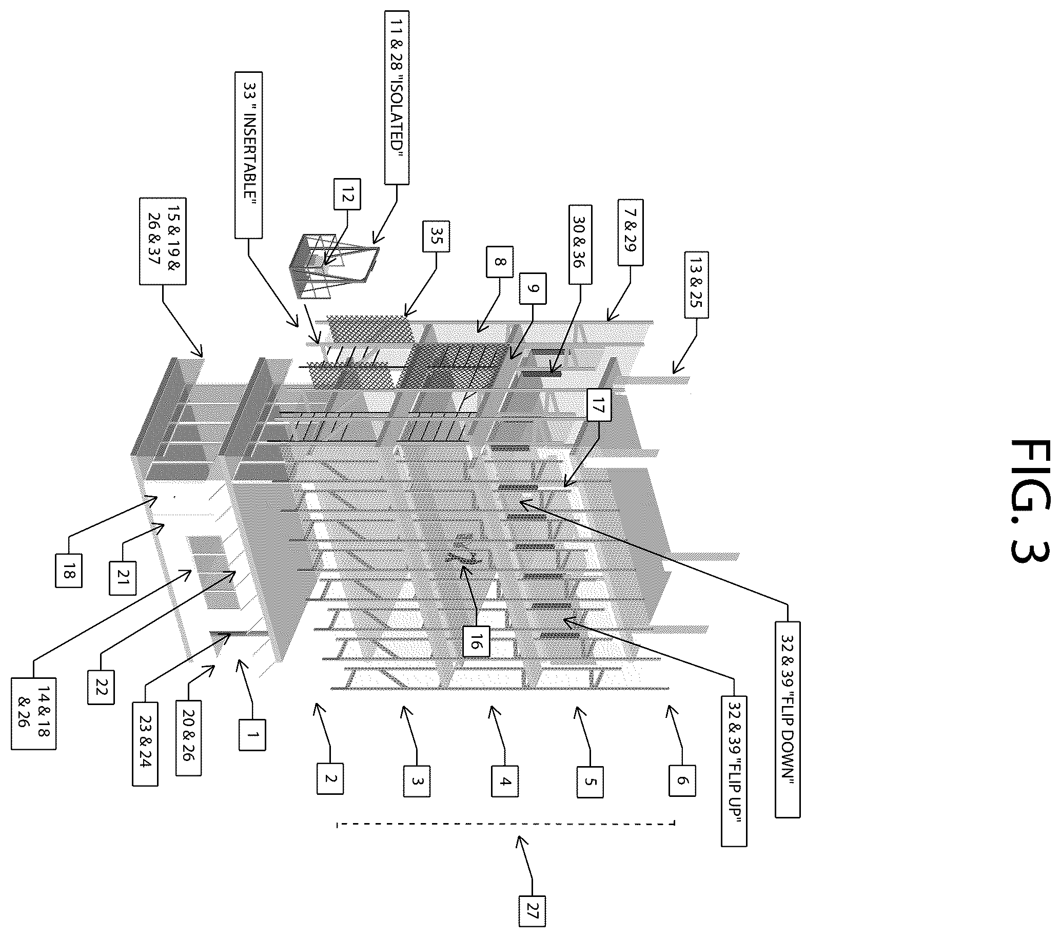 Patent US12378787 Figure 3 – Integrated structural and architectural facade level-by-level construction system