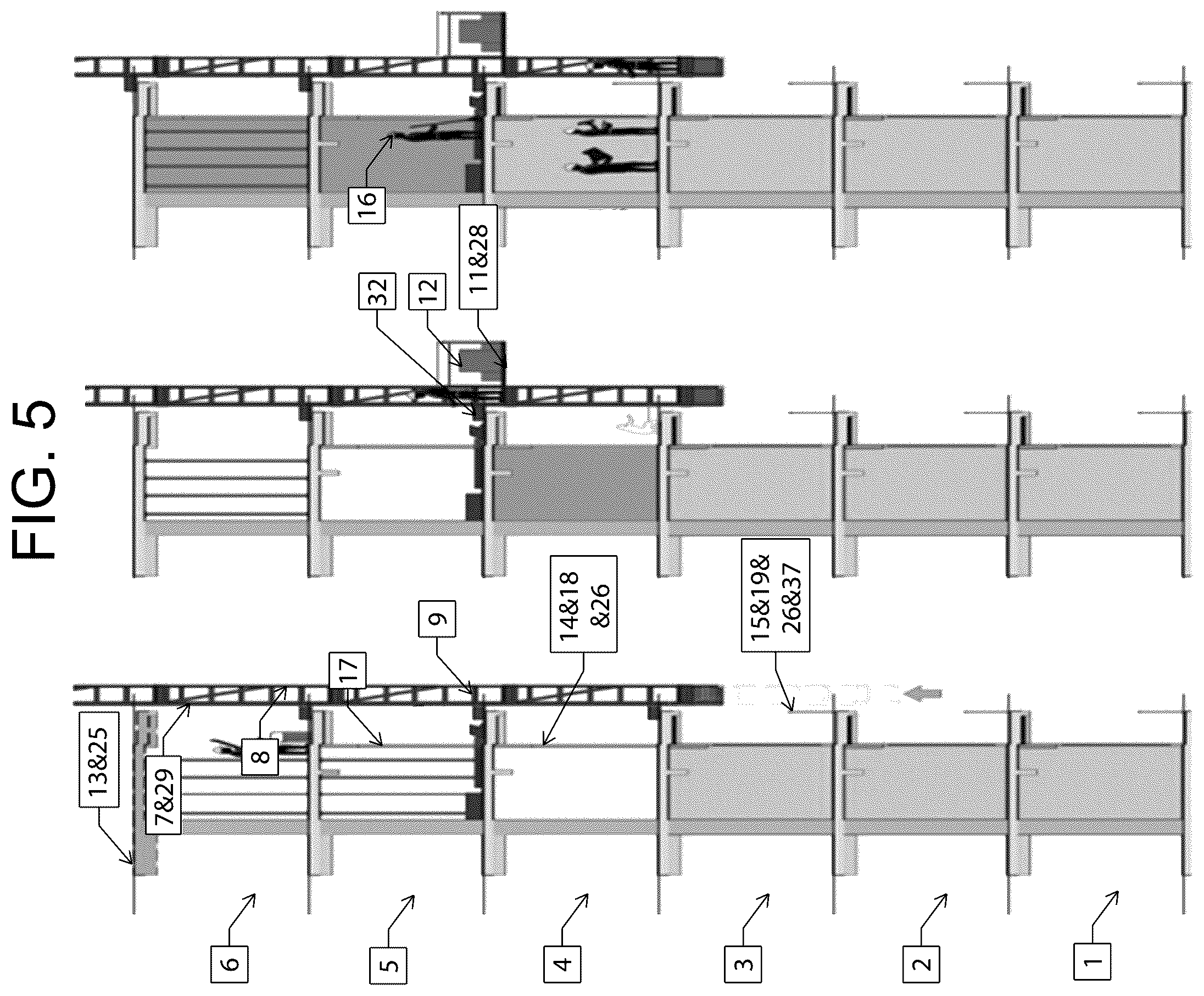 Patent US12378787 Figure 5 – Integrated structural and architectural facade level-by-level construction system