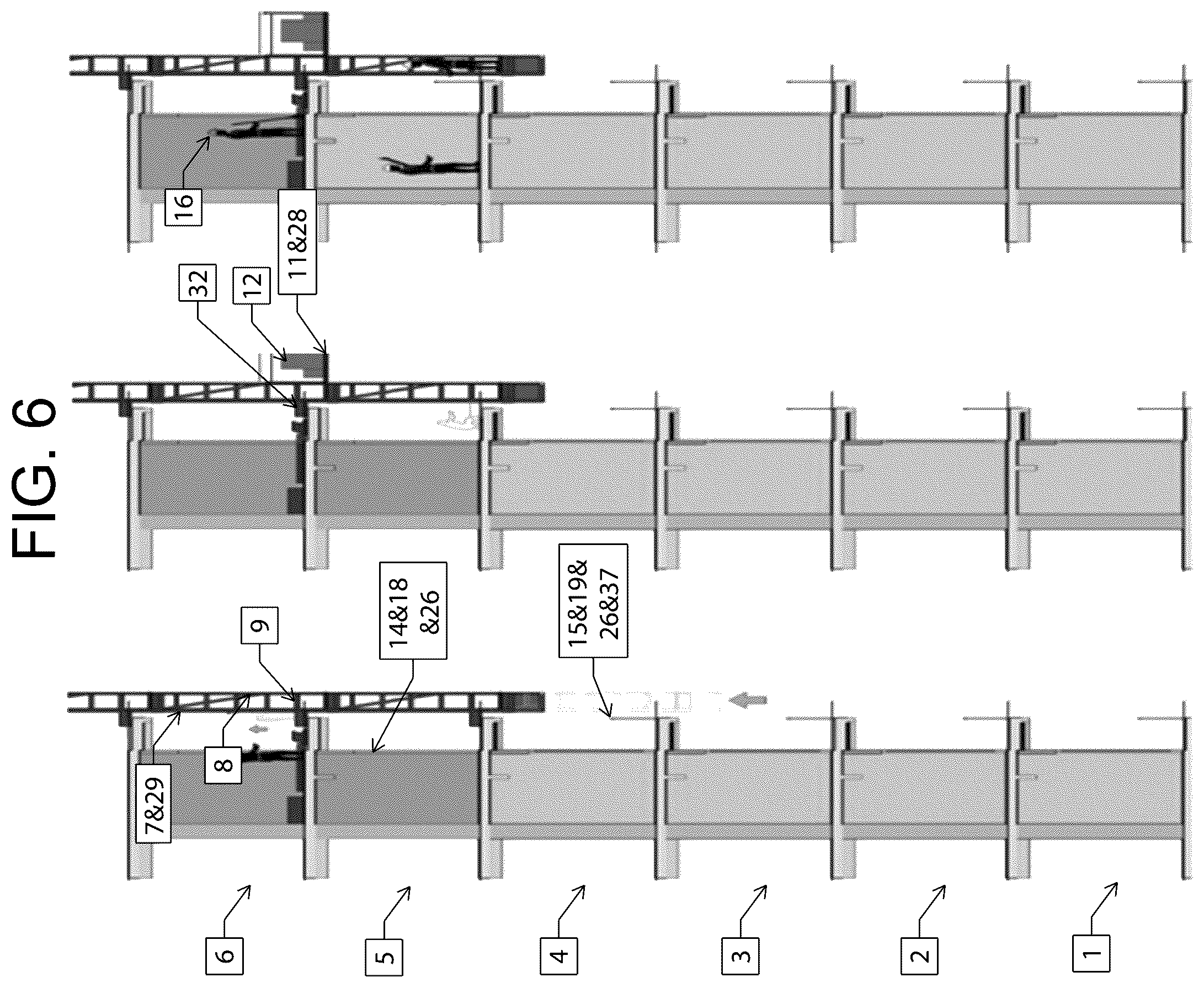 Patent US12378787 Figure 6 – Integrated structural and architectural facade level-by-level construction system