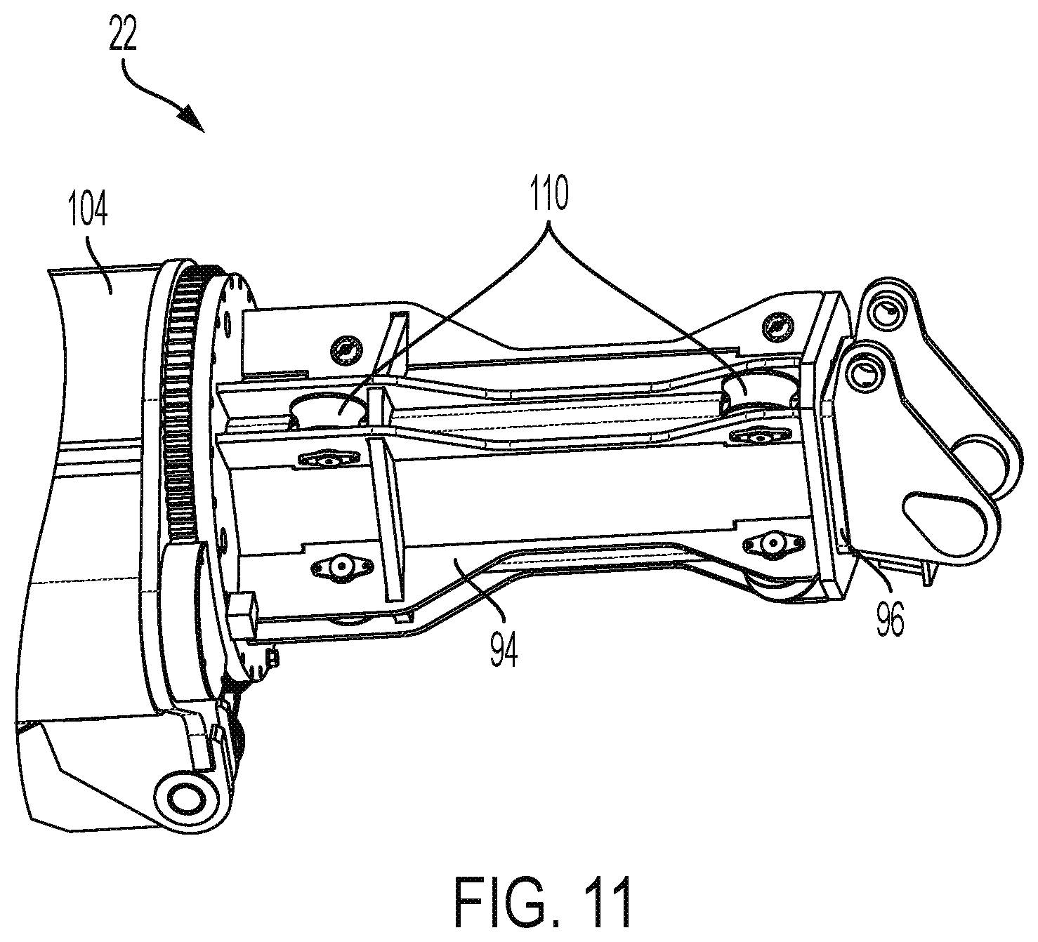 Patent US12378788 Figure 6 – Demolition machine