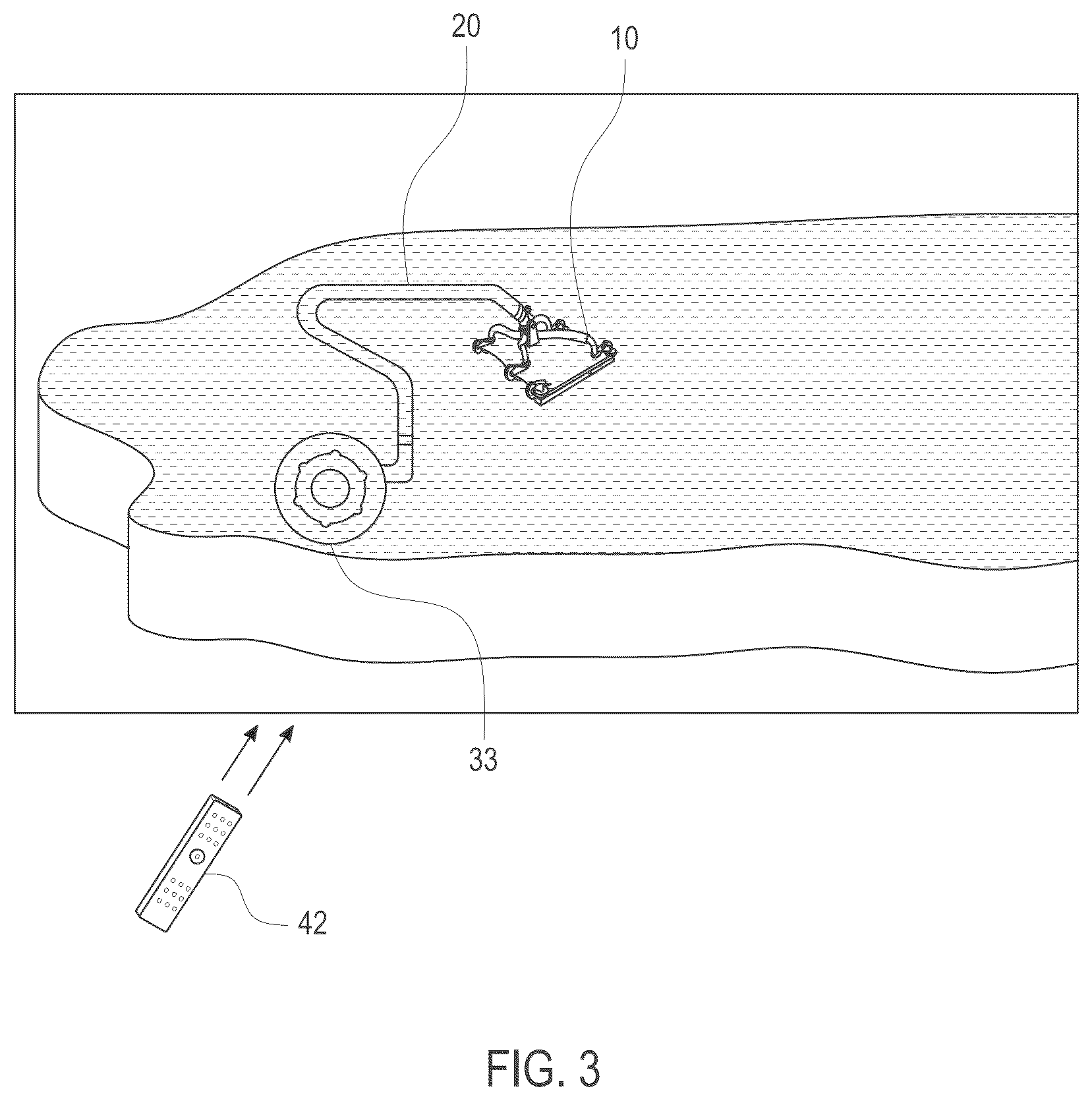 Patent US12378790 Figure 4 – Apparatus for removing a layer of sediment which has settled on the bottom of a large water body