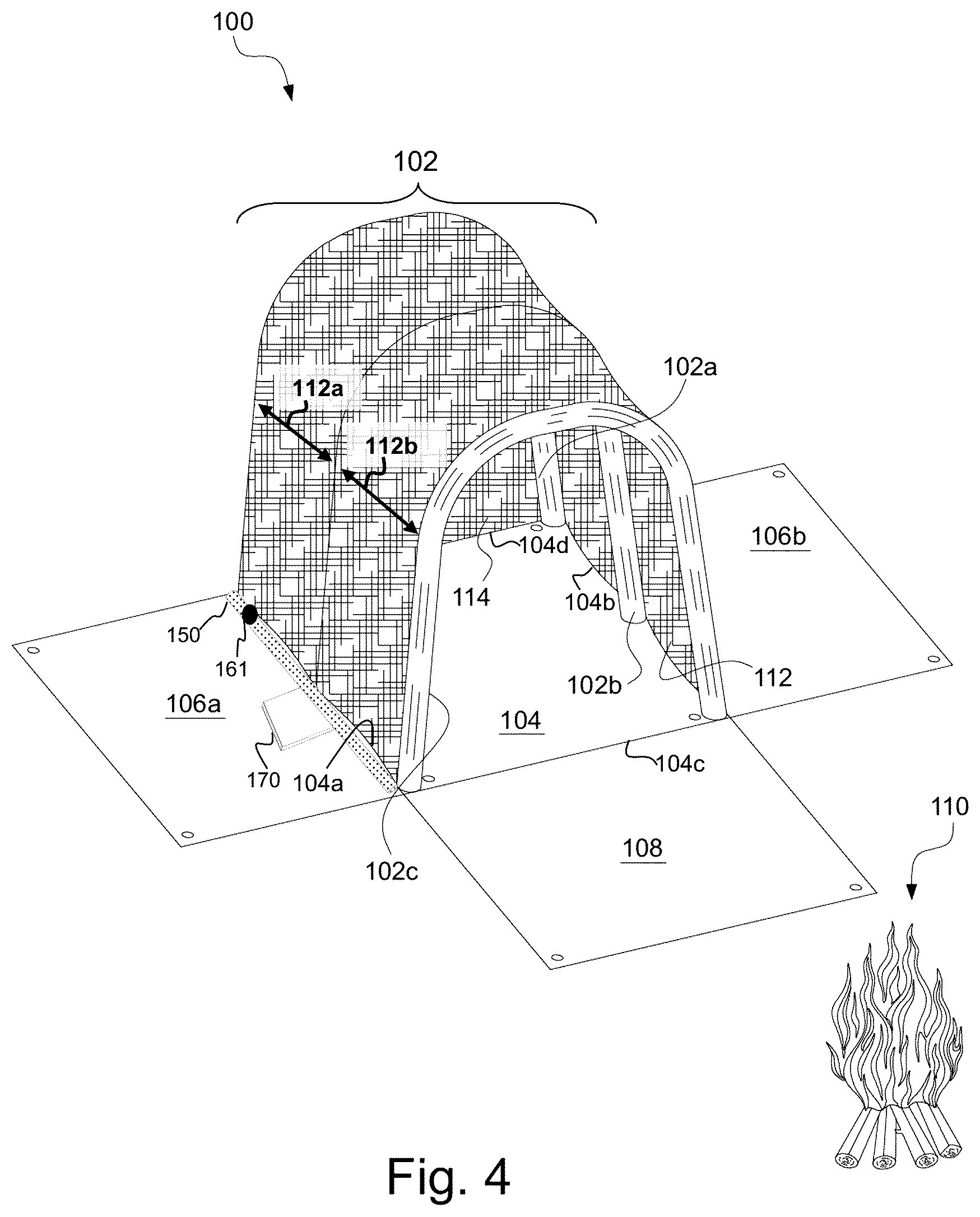 Patent US12378793 Figure 4 – Heat reflective shield