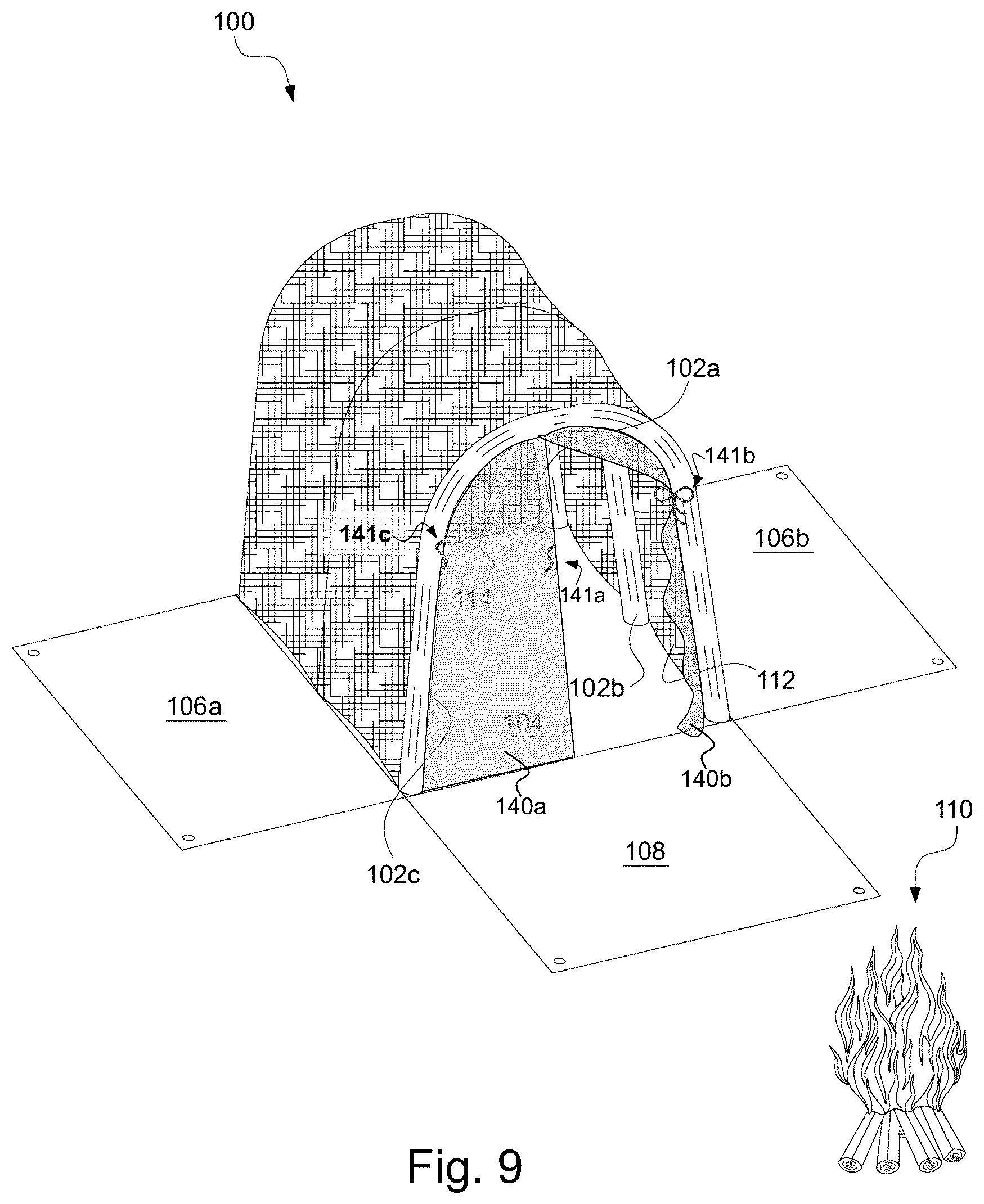 Patent US12378793 Figure 9 – Heat reflective shield