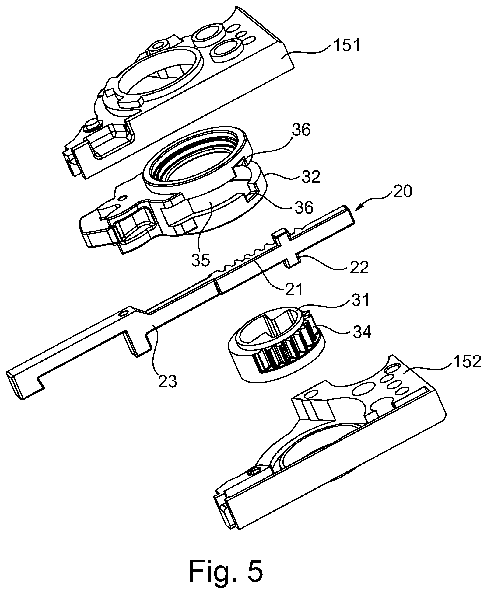 Patent US12378795 Figure 6 – Locking device with a catch arrangement