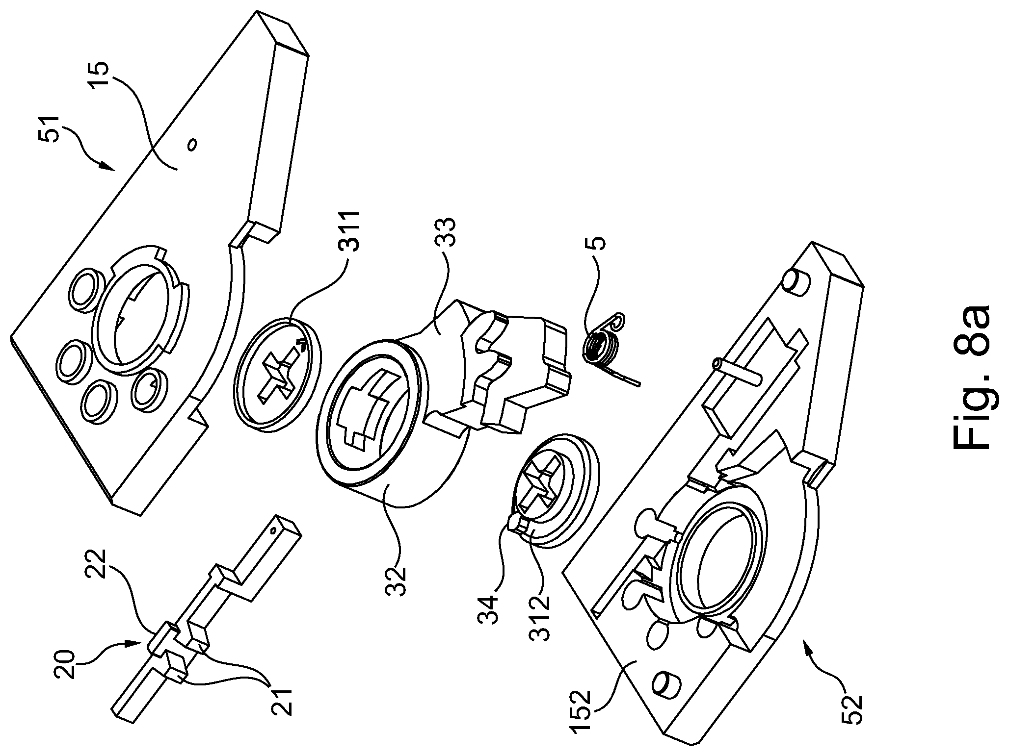 Patent US12378795 Figure 11 – Locking device with a catch arrangement
