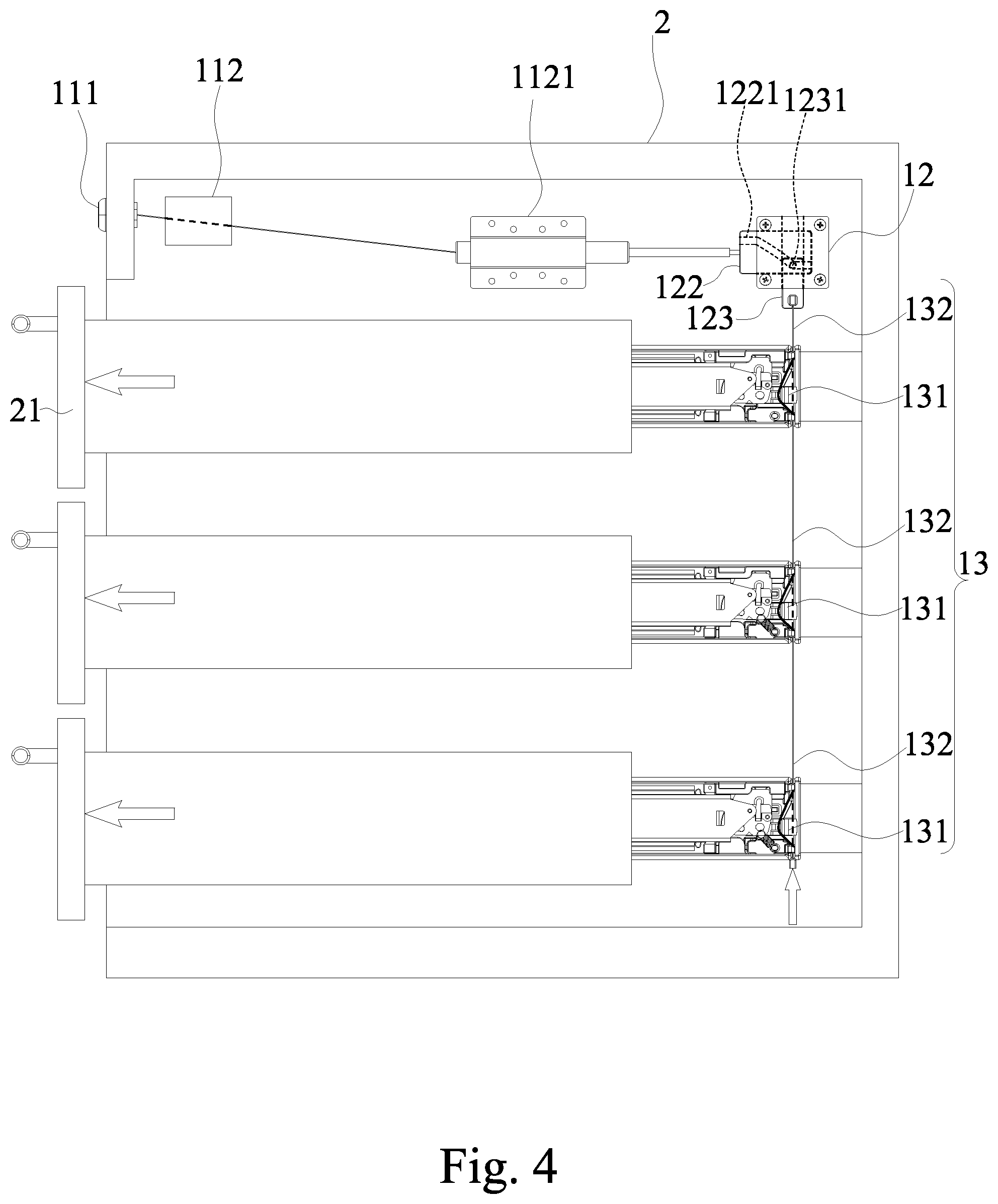 Patent US12378799 Figure 4 – Electronically linked cabinet lock