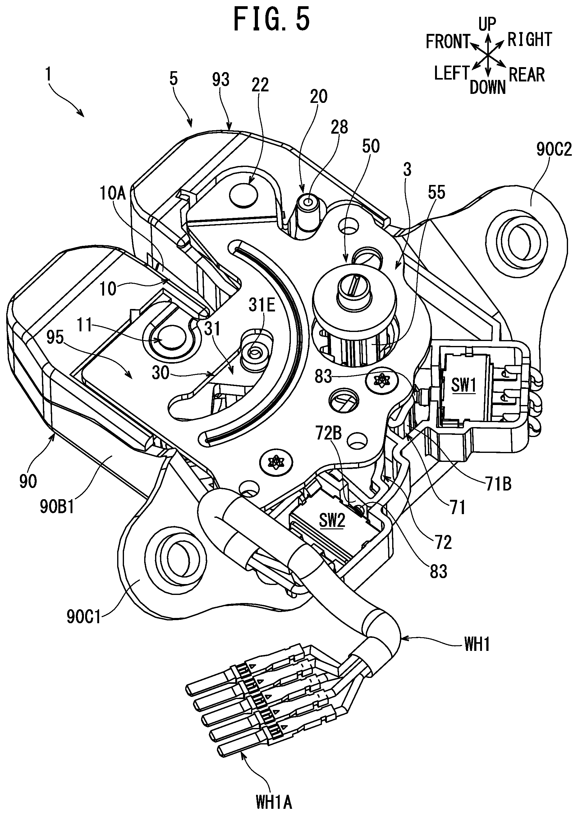 Patent US12378800 Figure 4 – Lock apparatus for vehicle open/close body