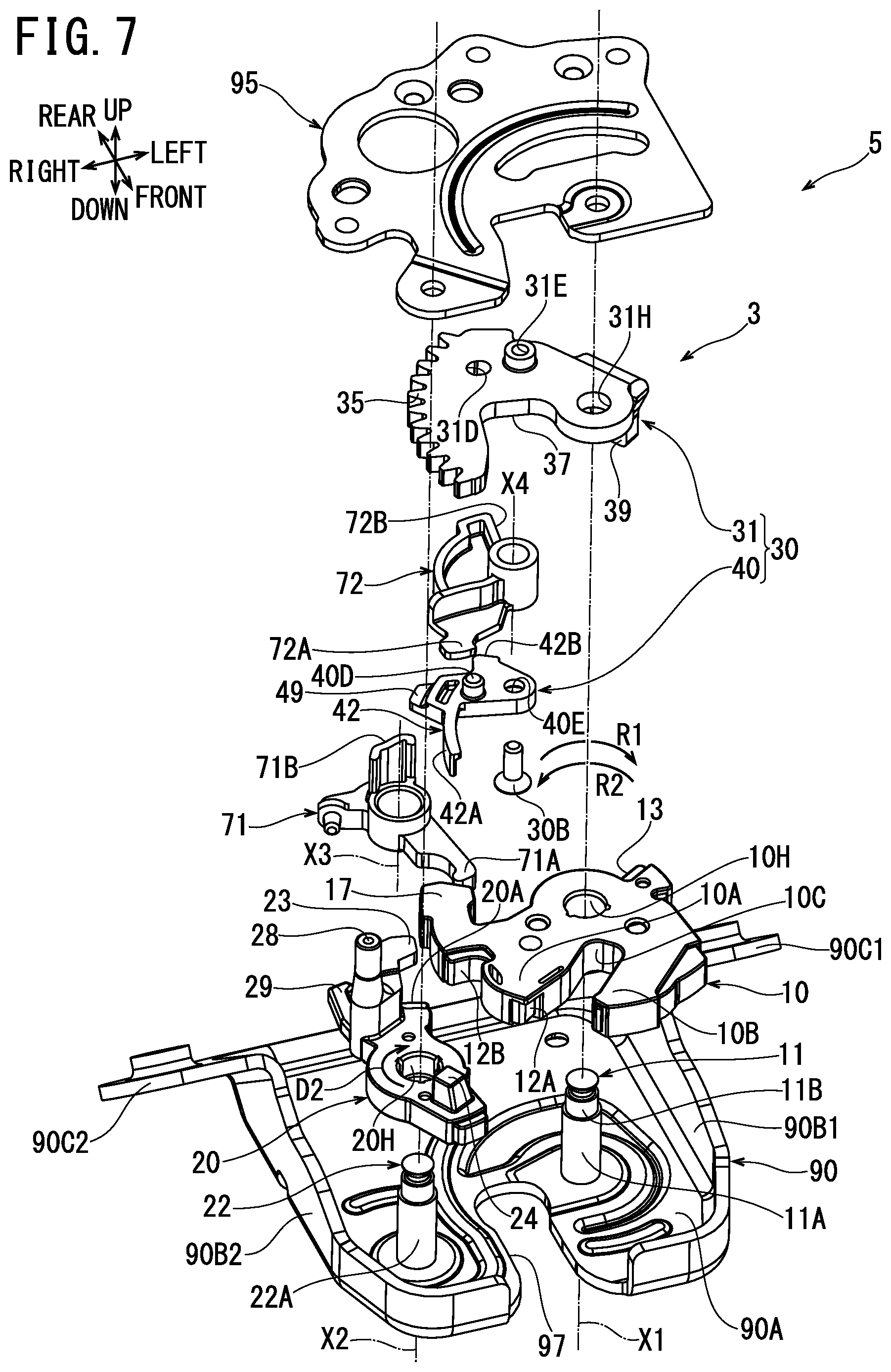 Patent US12378800 Figure 6 – Lock apparatus for vehicle open/close body