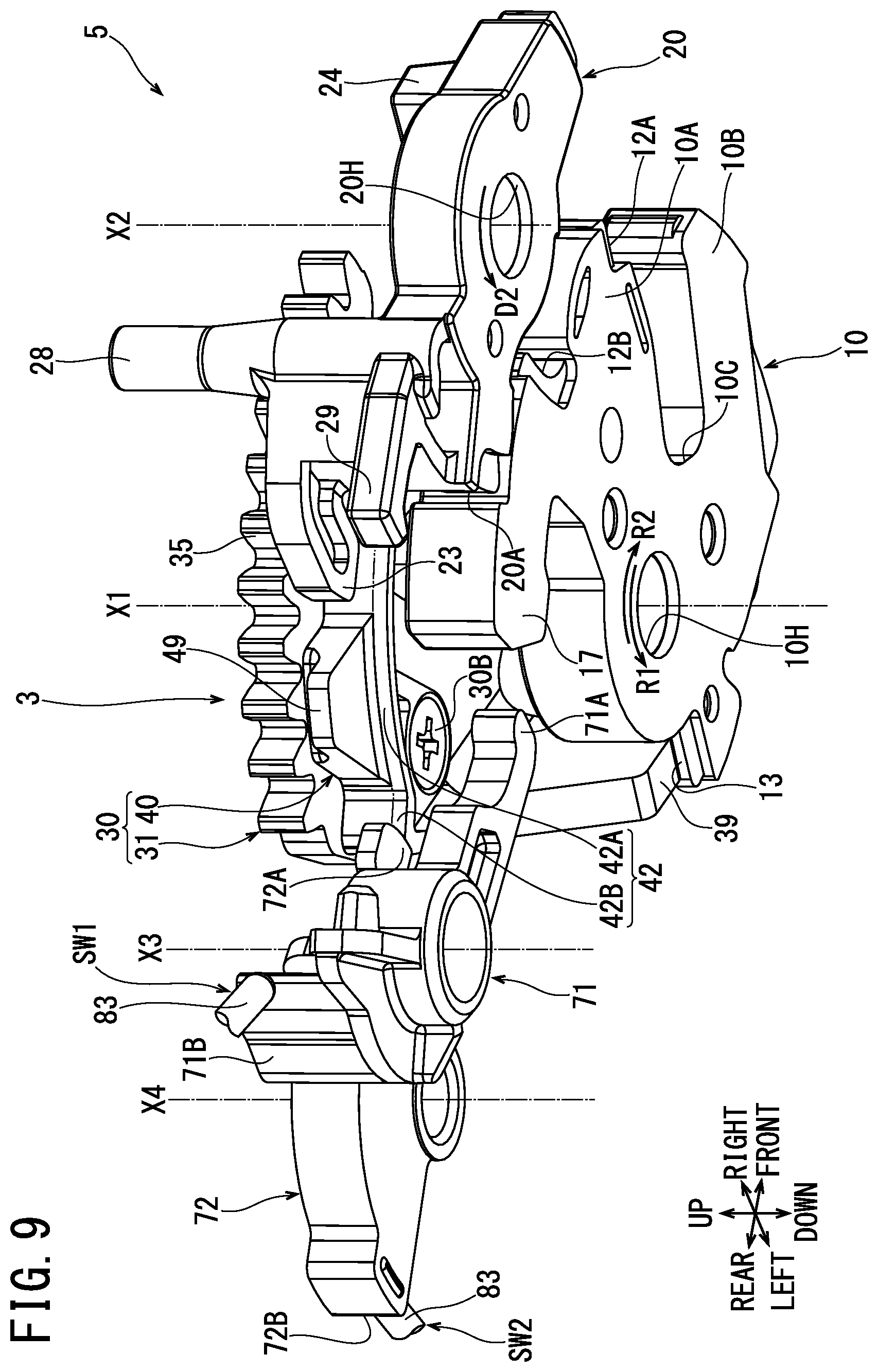 Patent US12378800 Figure 8 – Lock apparatus for vehicle open/close body