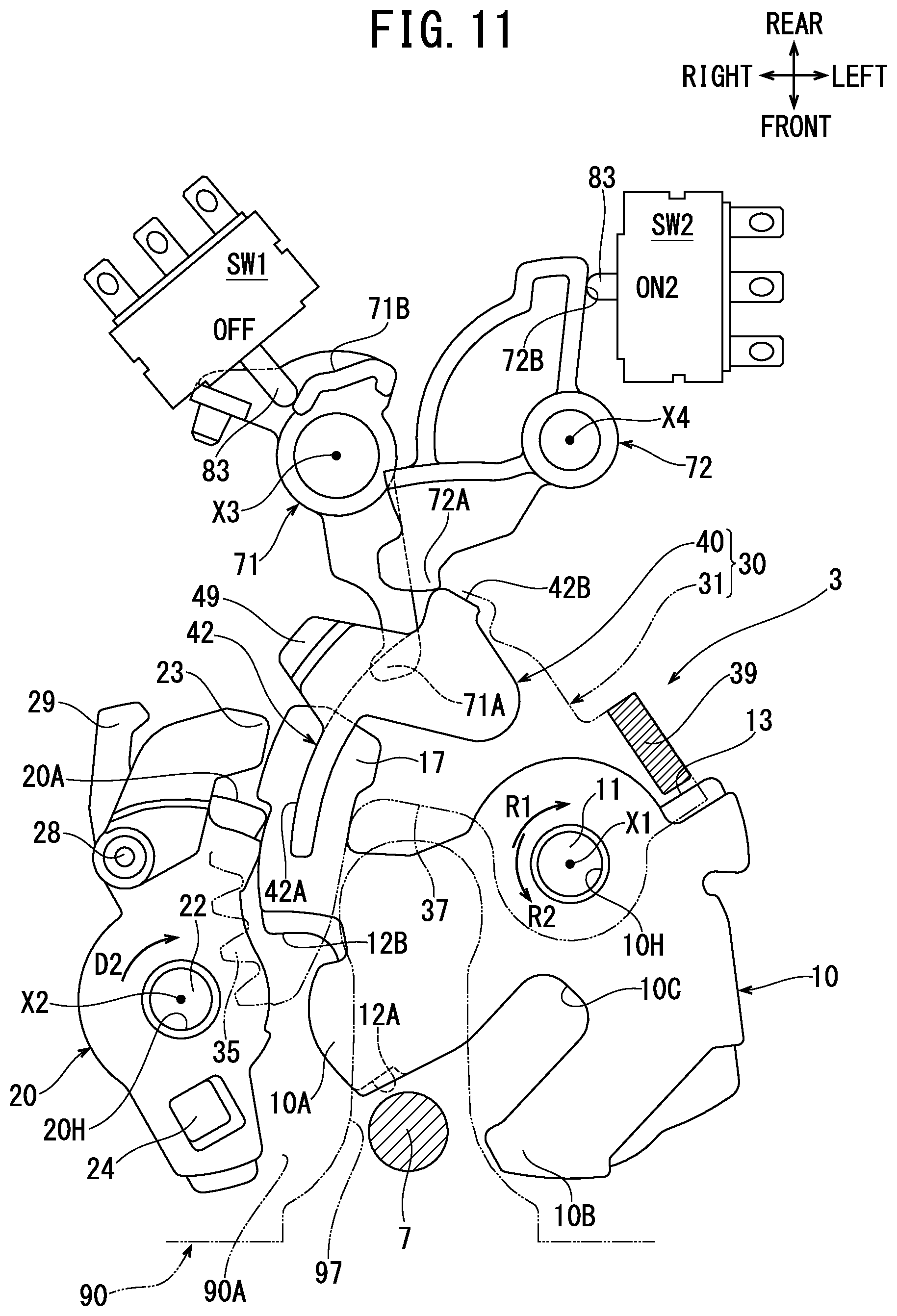 Patent US12378800 Figure 10 – Lock apparatus for vehicle open/close body
