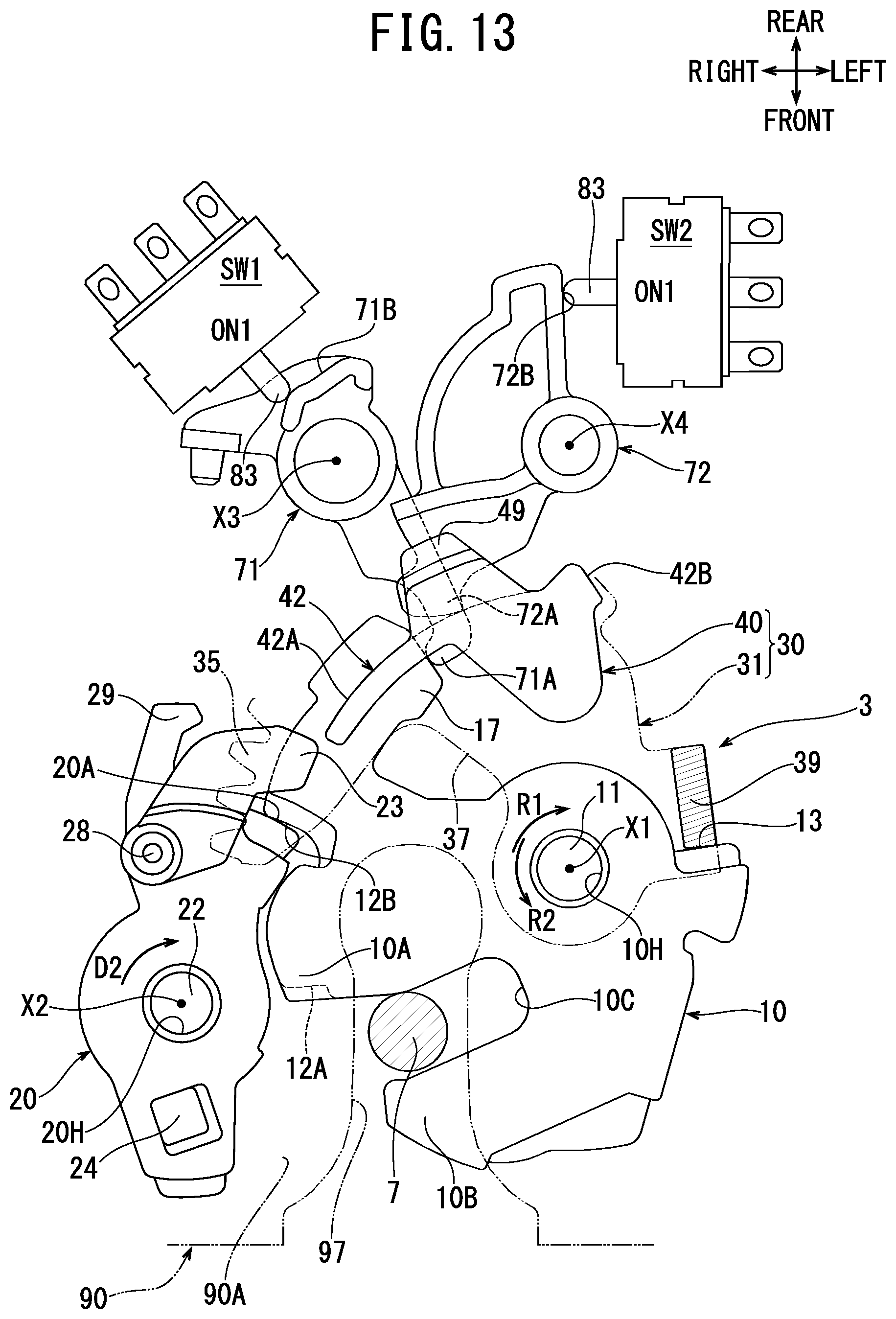 Patent US12378800 Figure 12 – Lock apparatus for vehicle open/close body