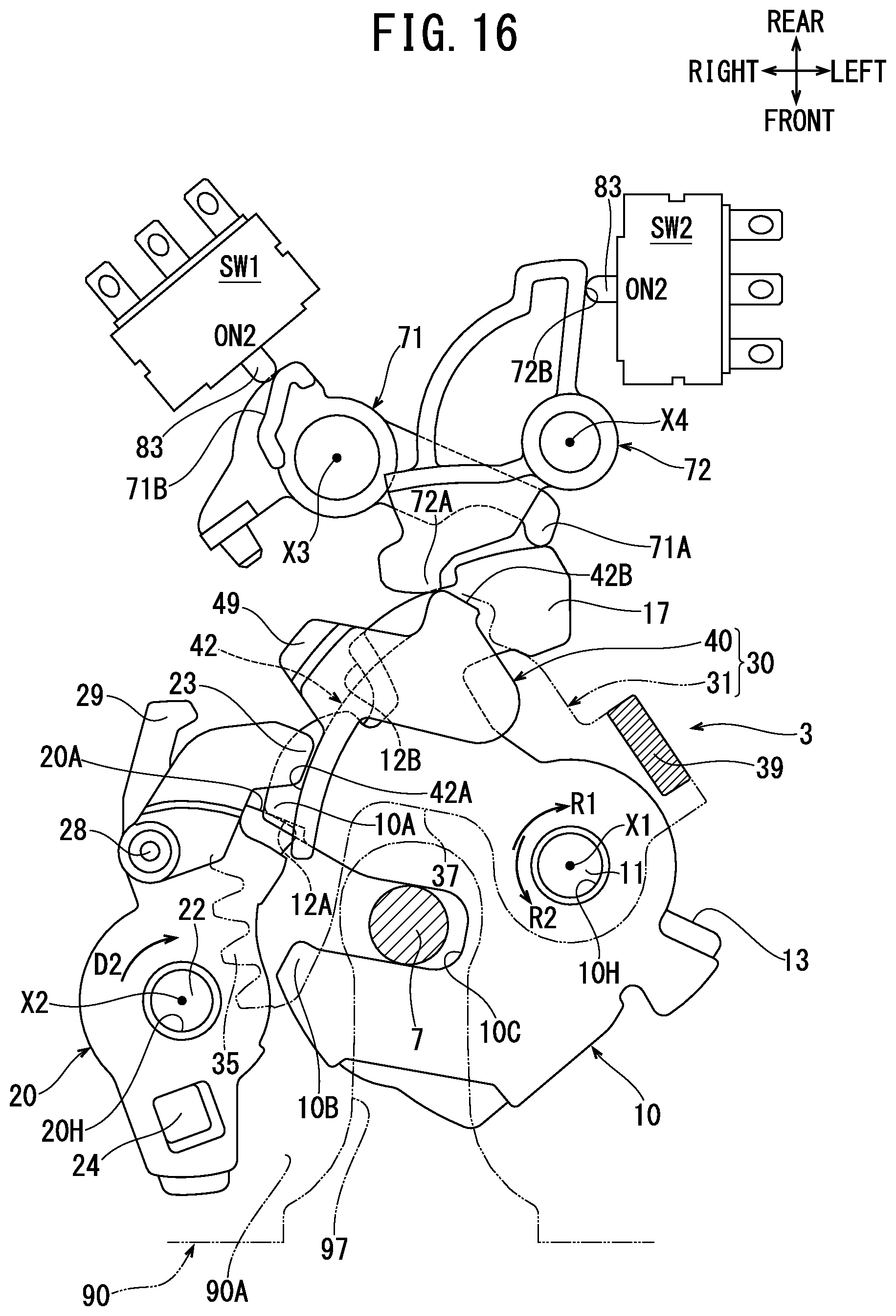 Patent US12378800 Figure 15 – Lock apparatus for vehicle open/close body