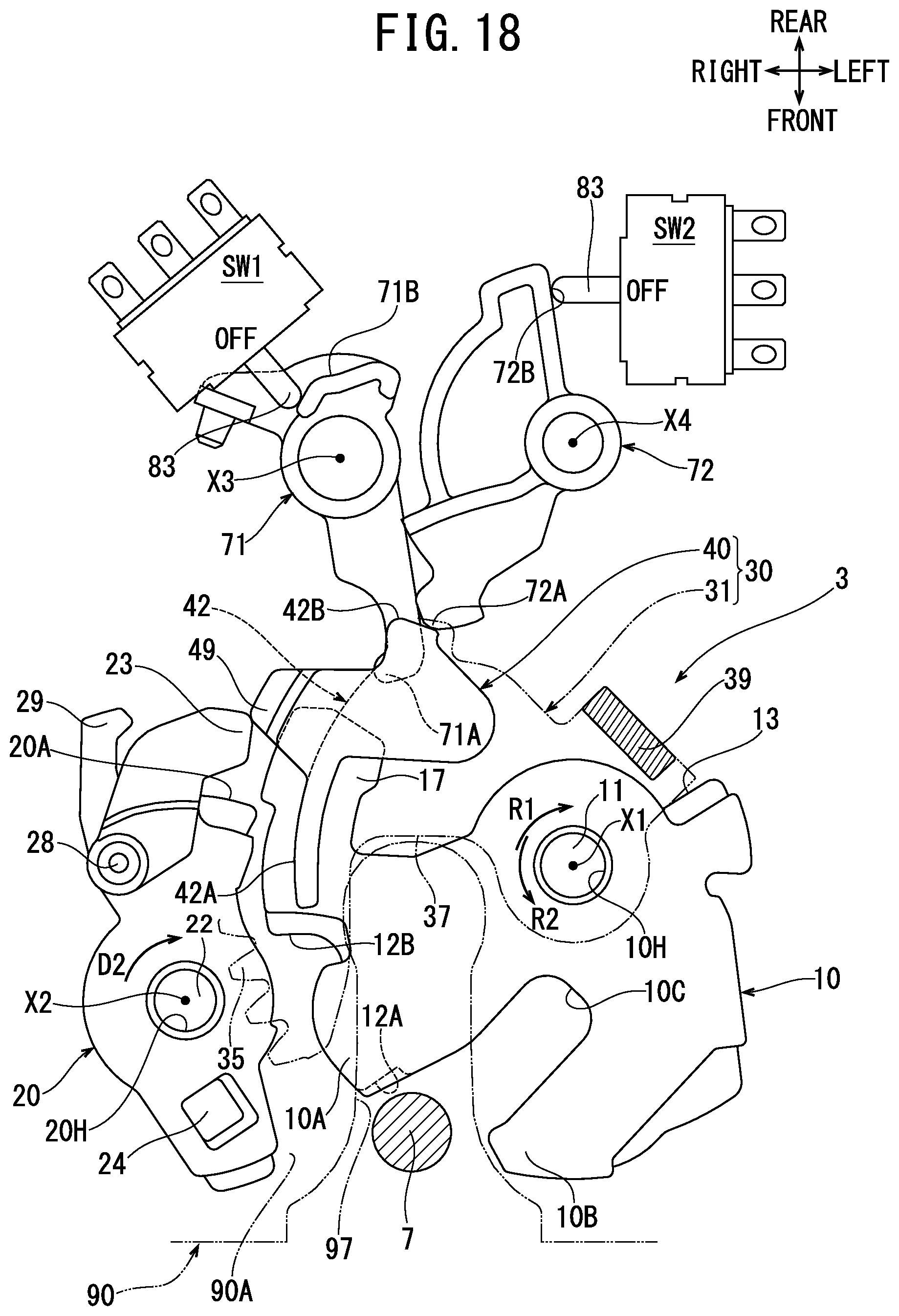 Patent US12378800 Figure 17 – Lock apparatus for vehicle open/close body
