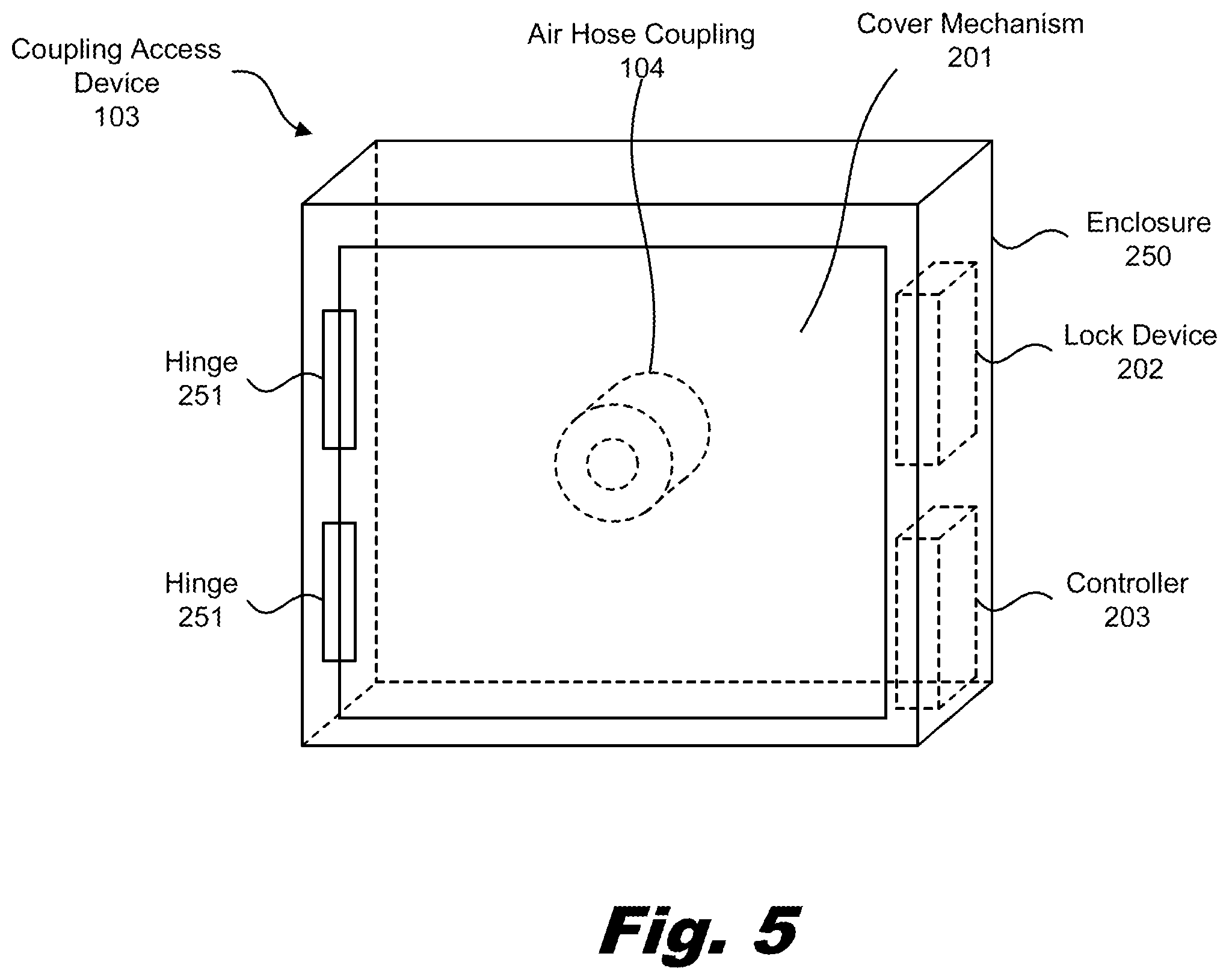 Patent US12378801 Figure 5 – Access devices for semi-trailers