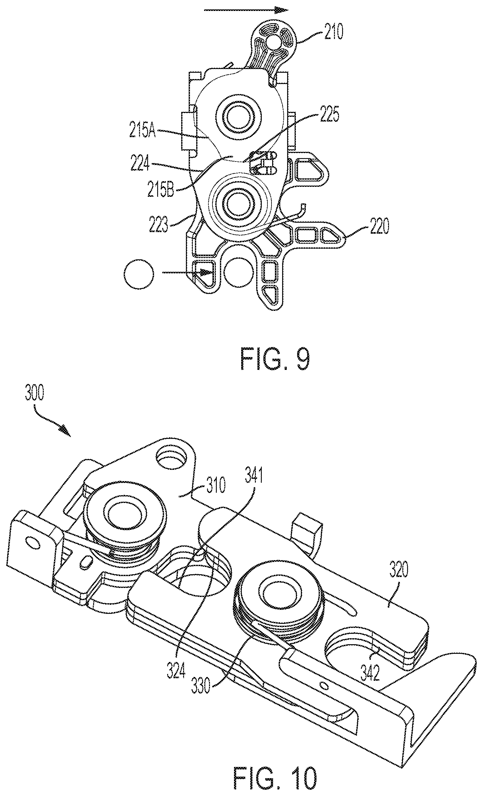 Patent US12378802 Figure 6 – Rotary latch assembly with multiple striker engagements