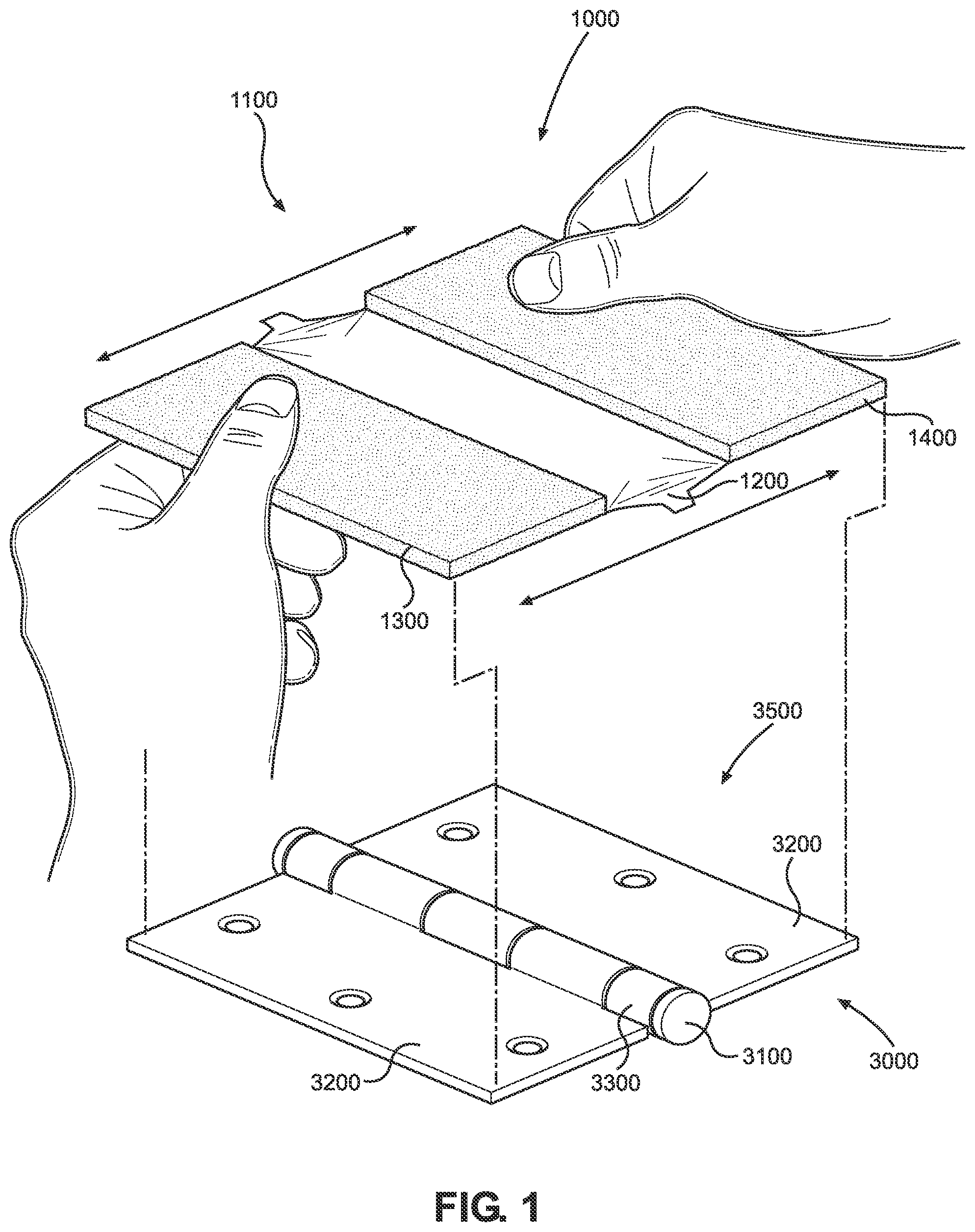 Patent US12378804 — Door hinge cover — Figure 1