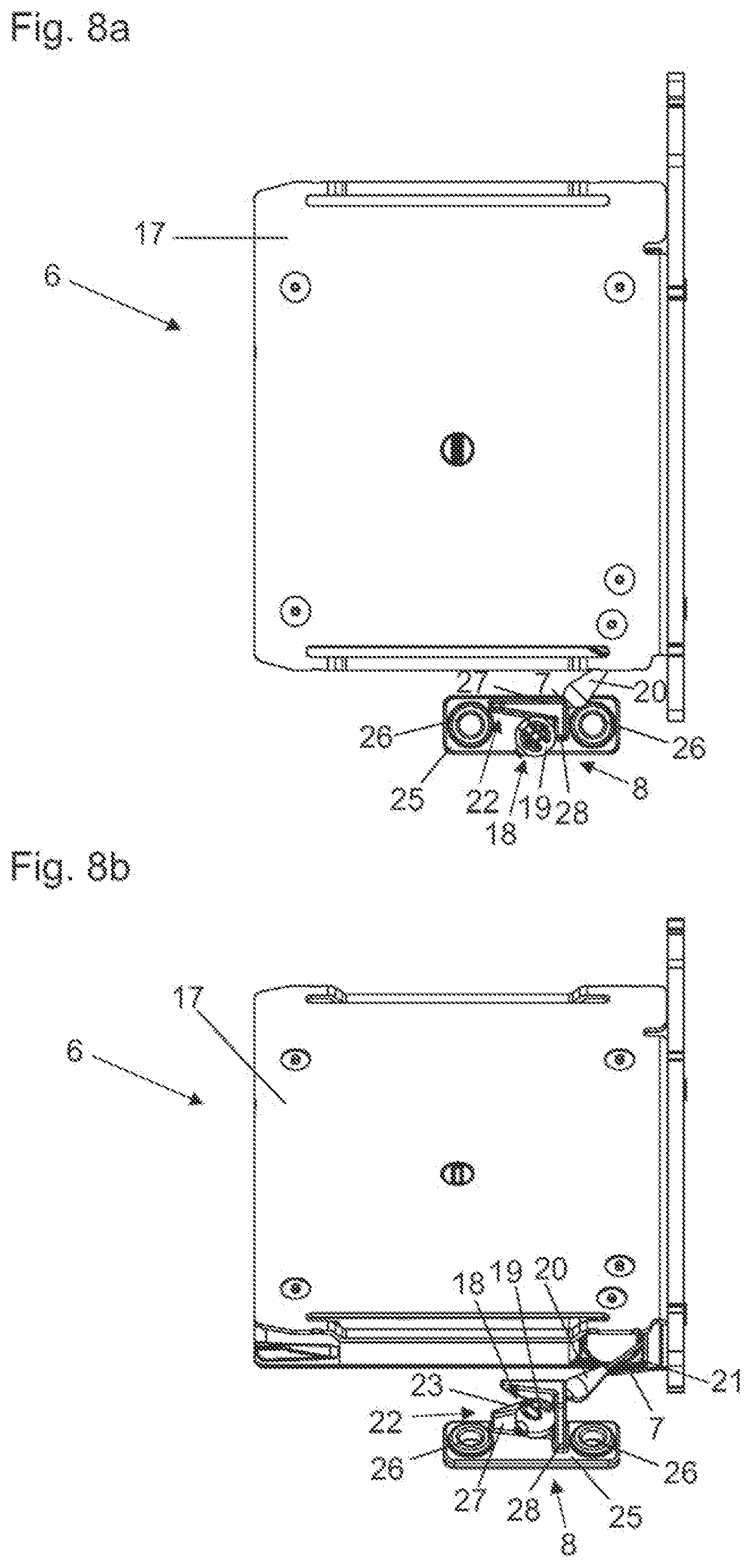 Patent US12378806 Figure 8 – Assembly for guiding at least one movable furniture part relative to a furniture body