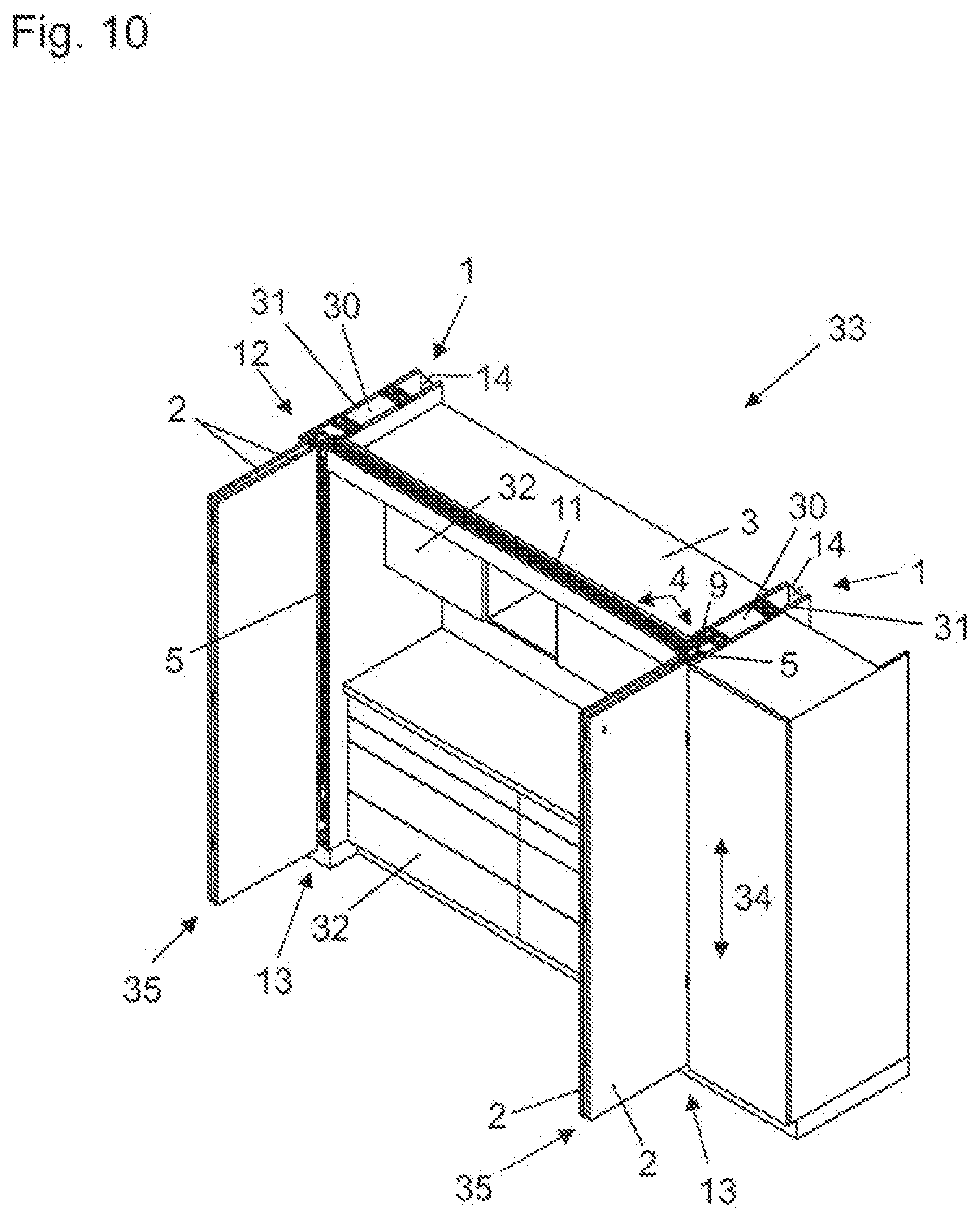 Patent US12378806 Figure 10 – Assembly for guiding at least one movable furniture part relative to a furniture body