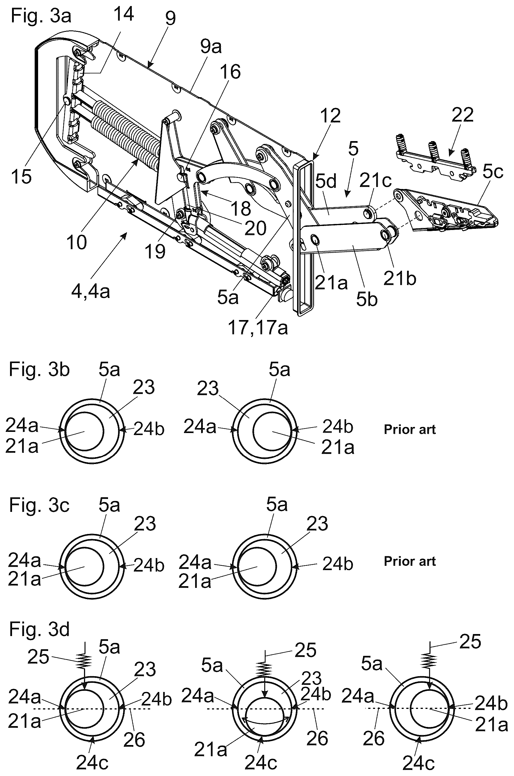 Patent US12378807 Figure 3 – Furniture fittings for the movable mounting of a furniture part