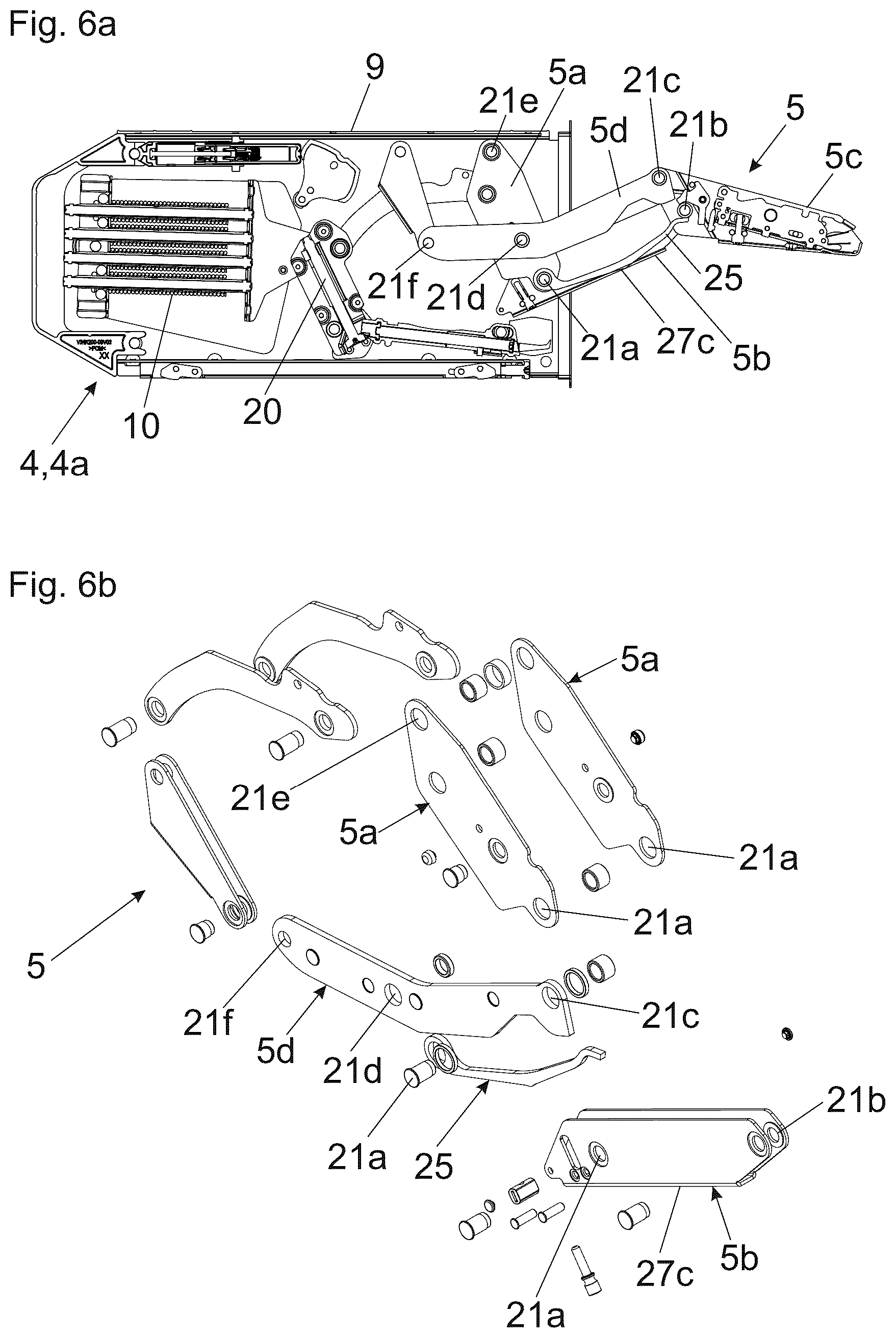 Patent US12378807 Figure 6 – Furniture fittings for the movable mounting of a furniture part