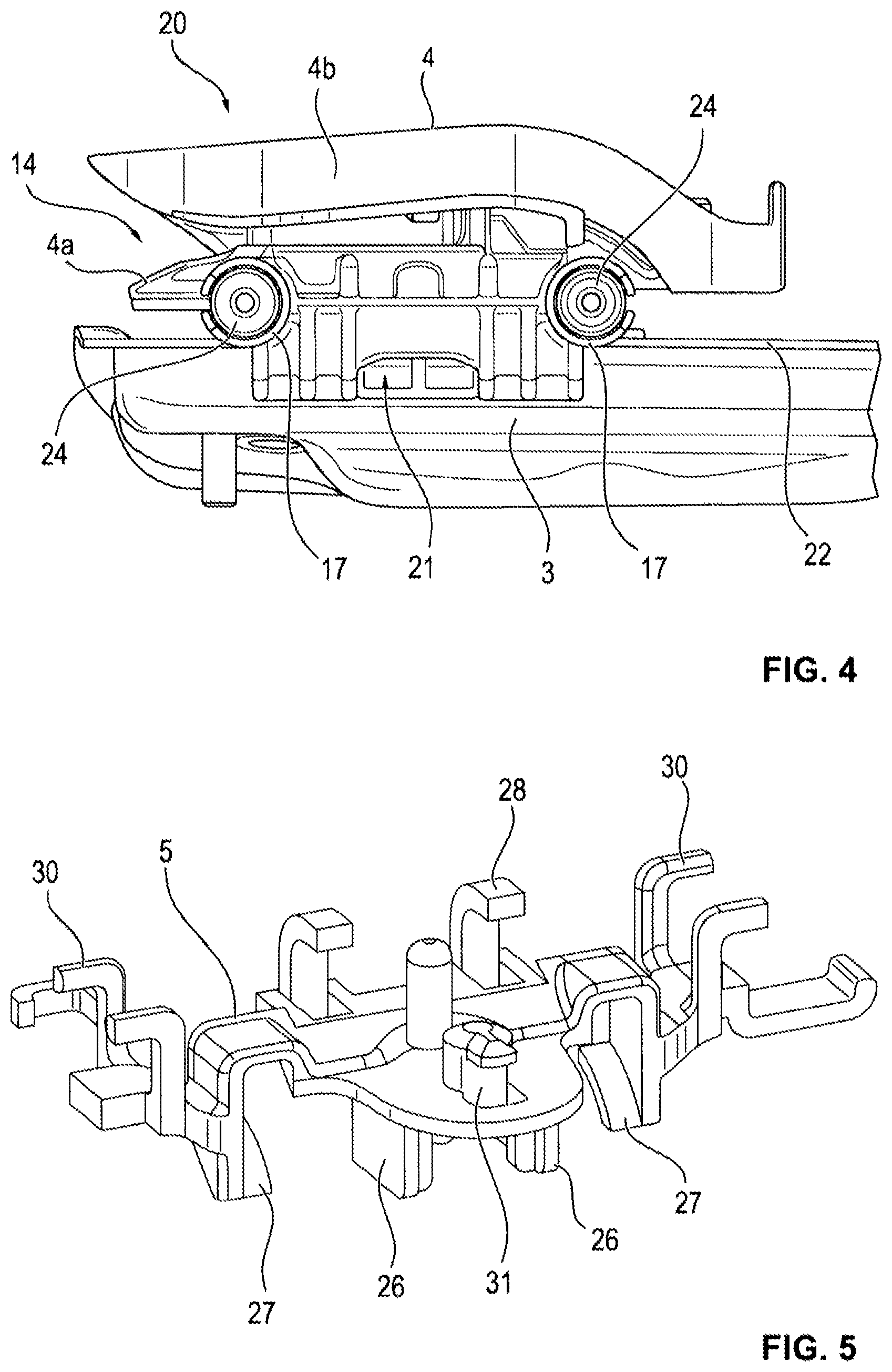 Patent US12378808 Figure 3 – Rail-slider assembly and window lifter of a motor vehicle having such an assembly
