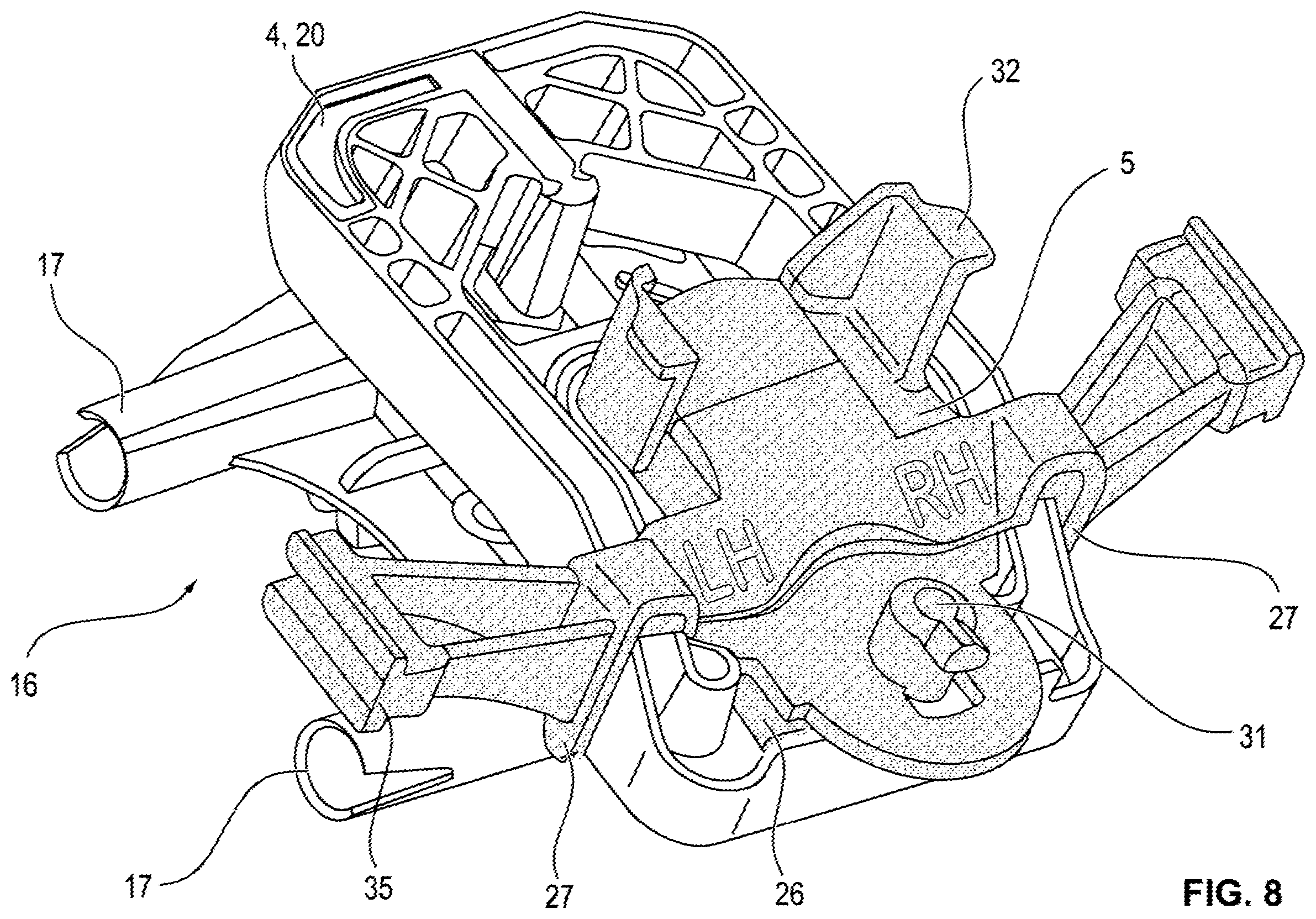 Patent US12378808 Figure 6 – Rail-slider assembly and window lifter of a motor vehicle having such an assembly