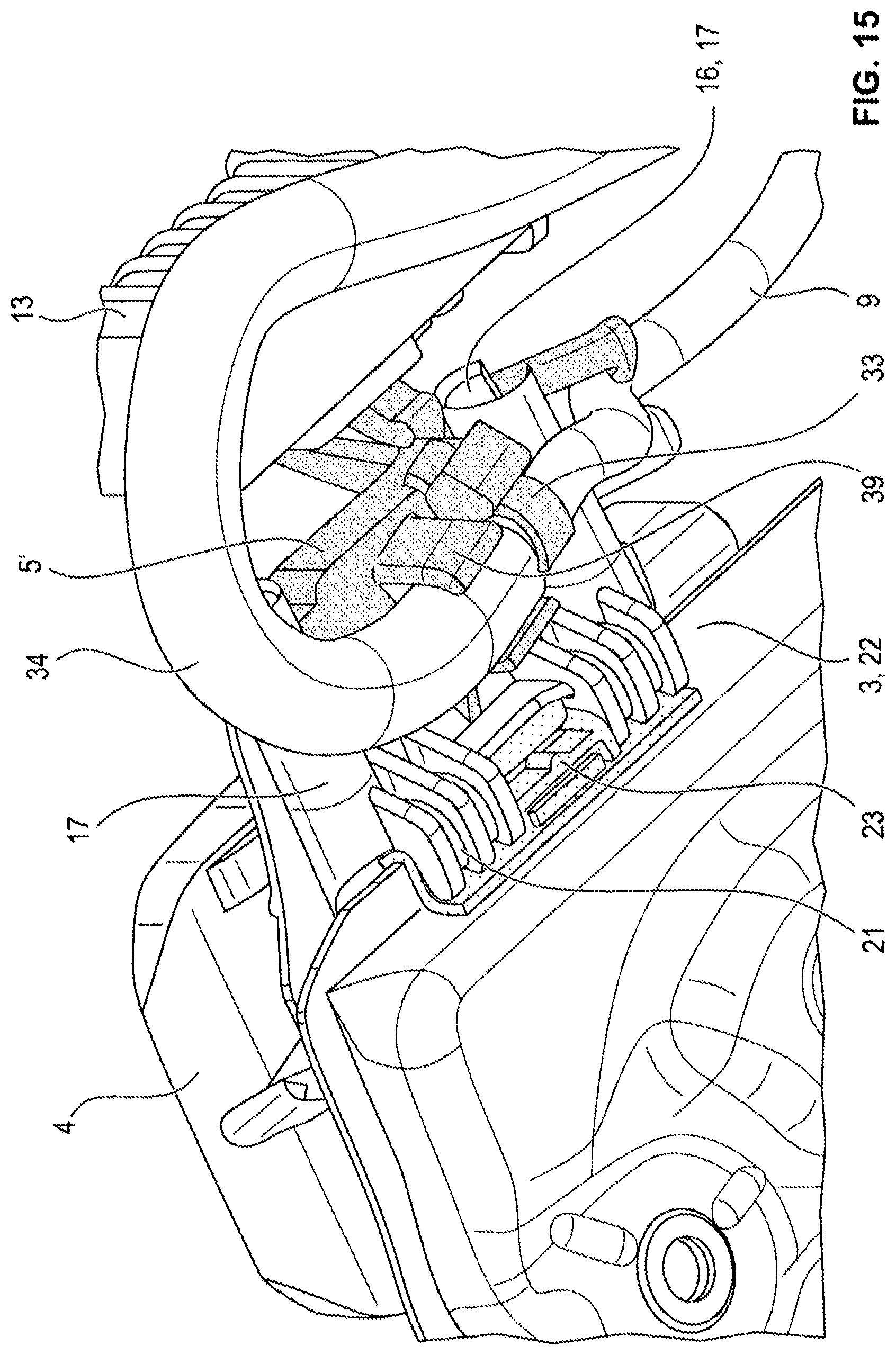 Patent US12378808 Figure 12 – Rail-slider assembly and window lifter of a motor vehicle having such an assembly