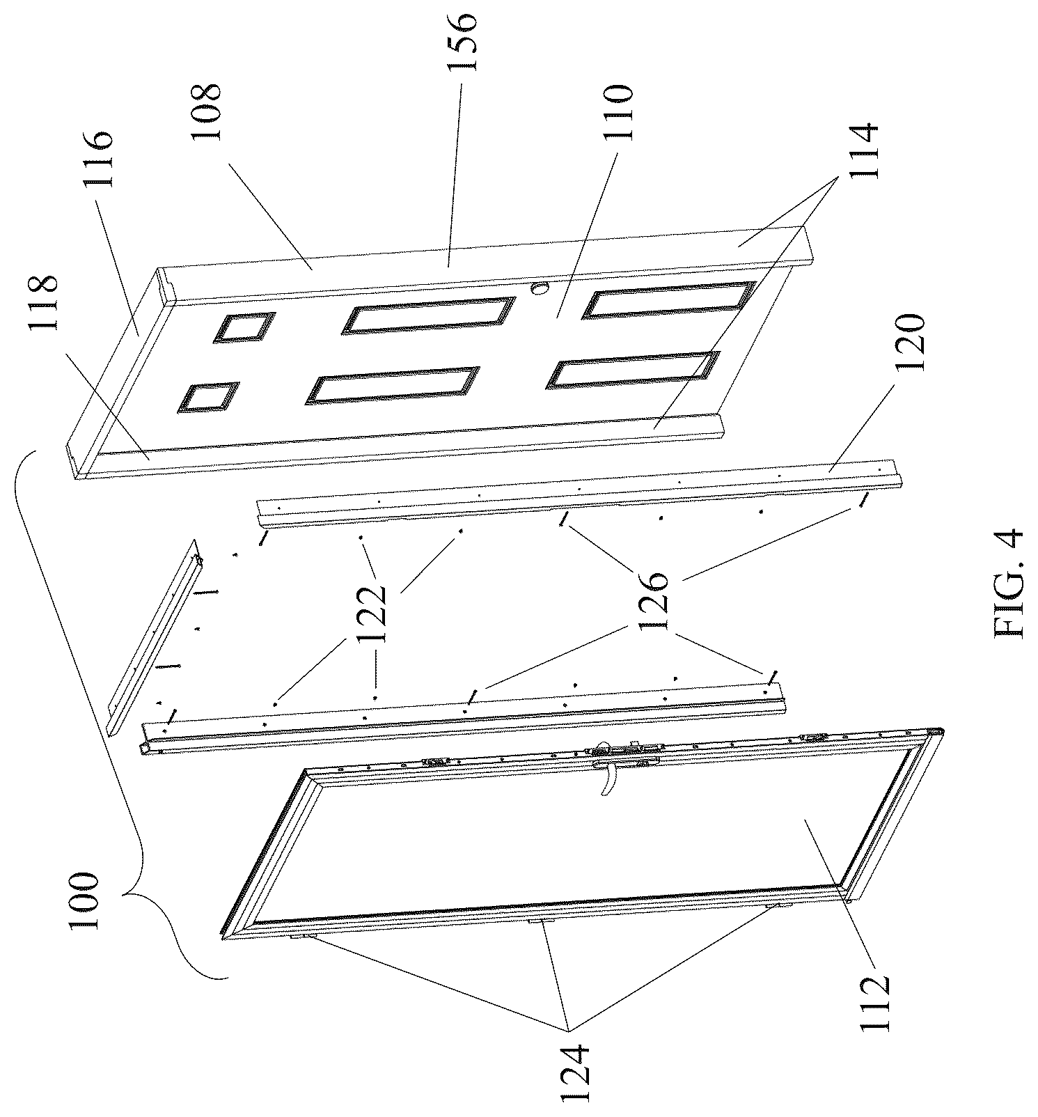 Patent US12378811 Figure 4 – Jamb-hung secondary door and method of installation