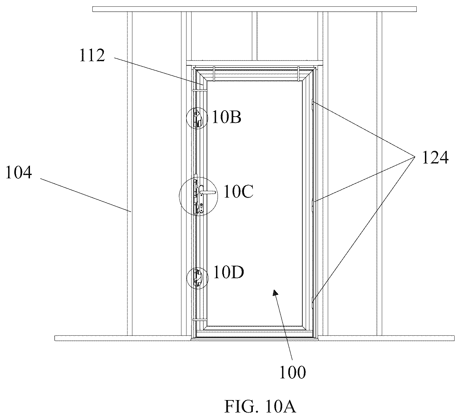 Patent US12378811 Figure 14 – Jamb-hung secondary door and method of installation