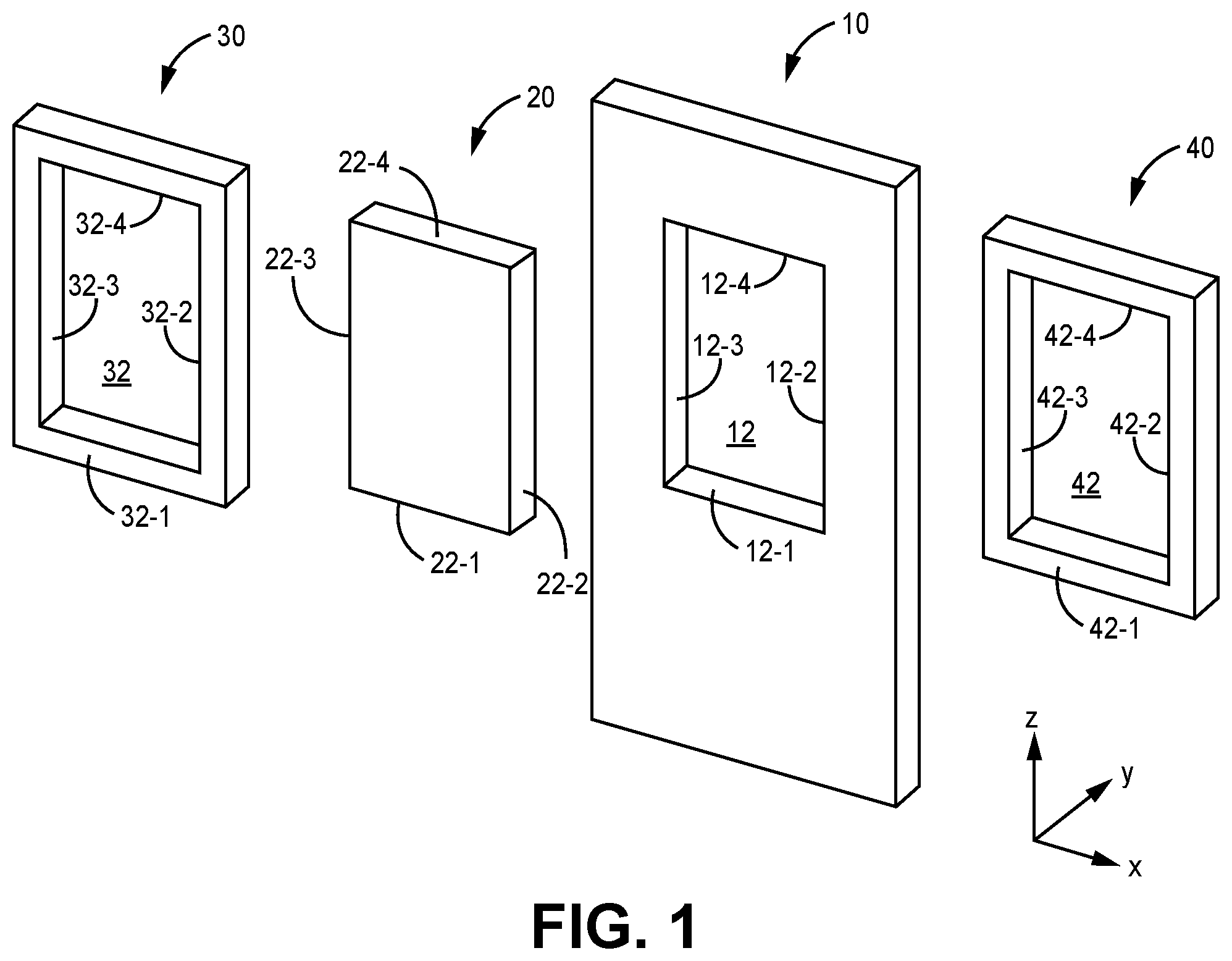 Patent US12378812 Figure 1 – Glass lite retention systems and methods for improved performance