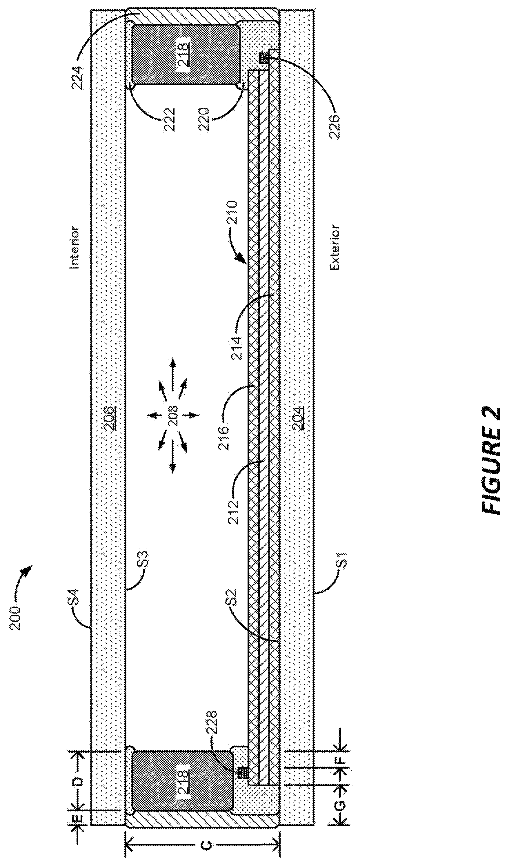 Patent US12378814 Figure 2 – Displays for tintable windows